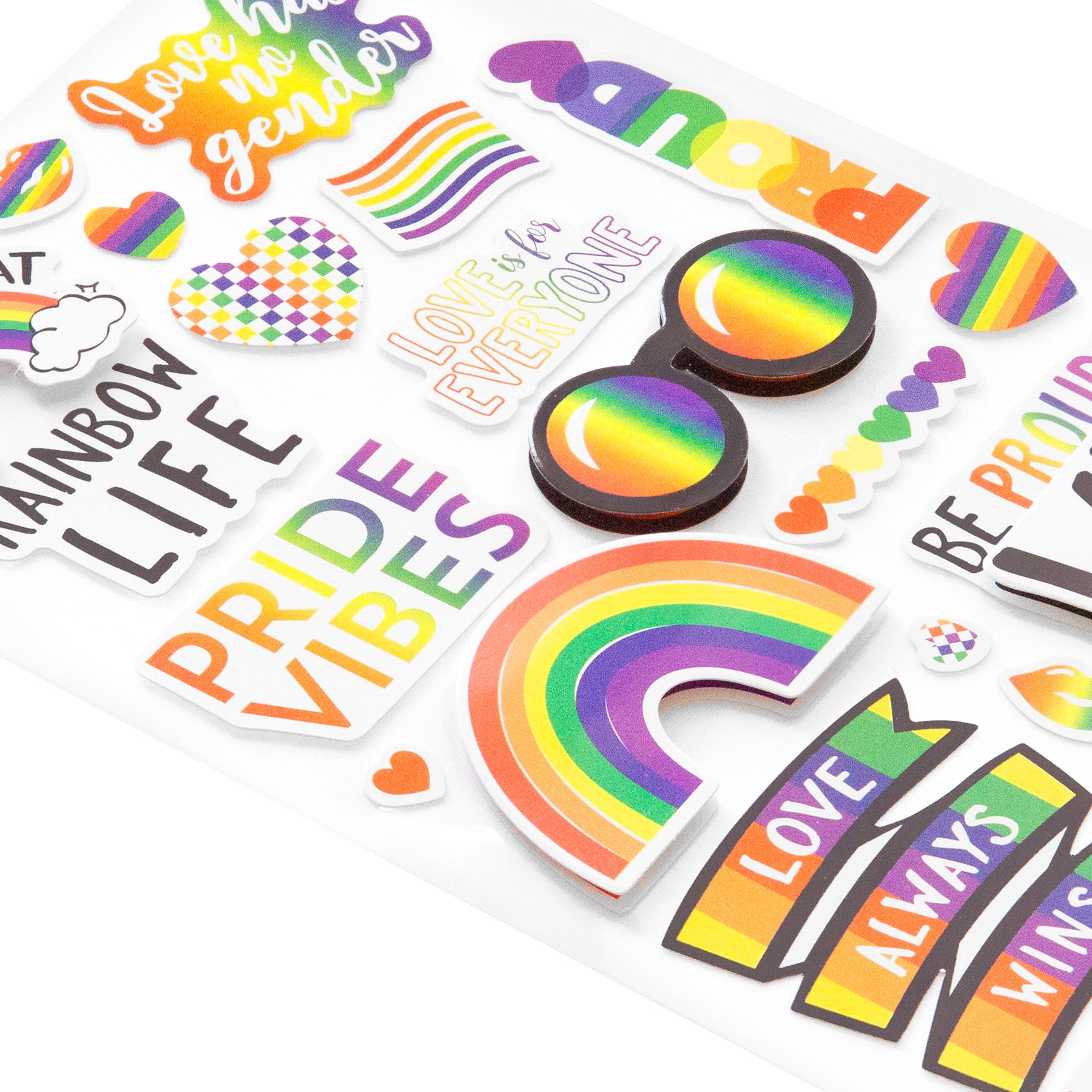 12 Pack: Pride Family Dimensional Stickers by Recollections&#x2122;