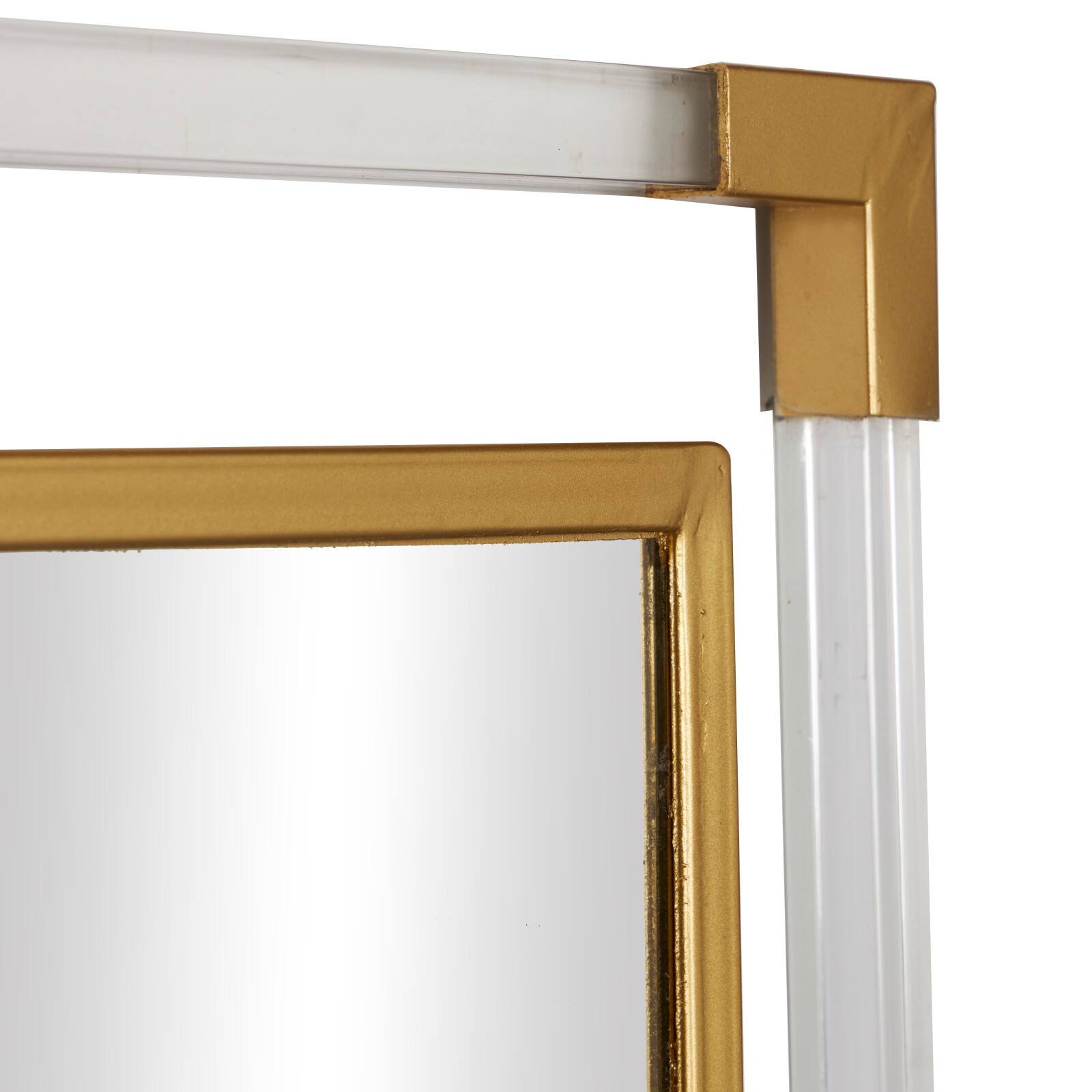 38&#x22; Metal Double Framed Wall Mirror