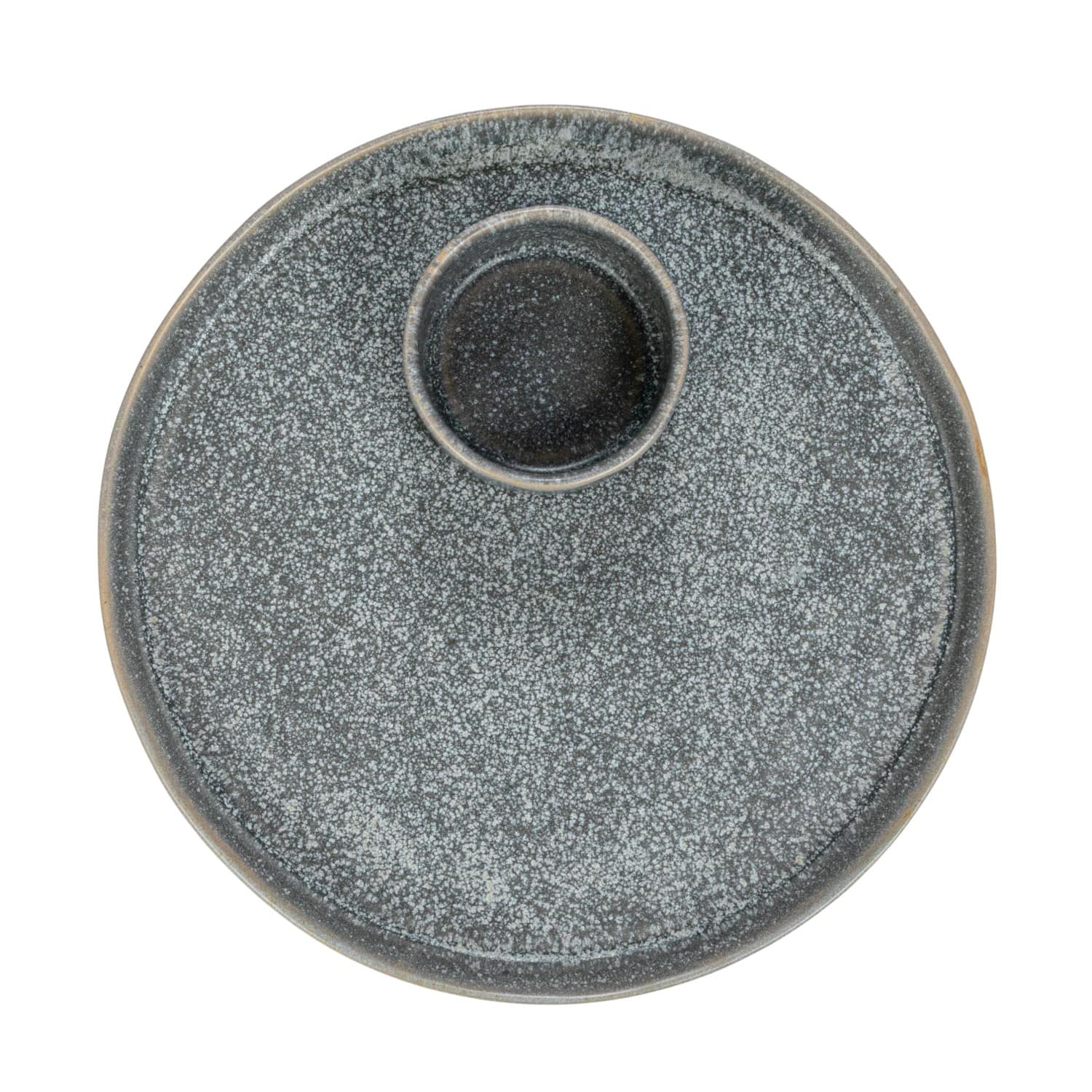 Hello Honey® Matte Gray Stoneware Serving Plate with Dish Set