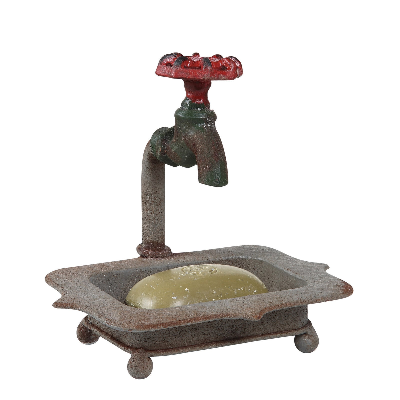 Hello Honey® 7" Rustic Metal Soap Dish with Faucet