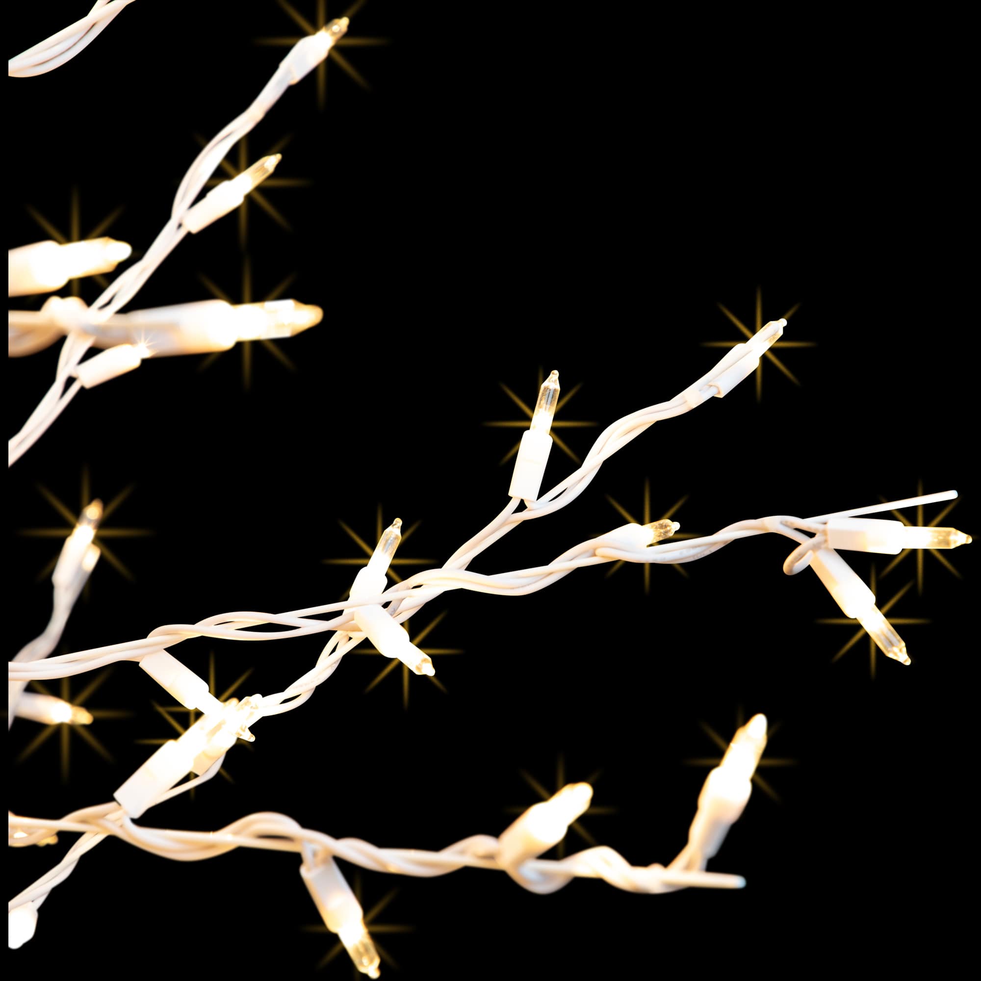6ft. Pre-Lit White Cascade Twig Artificial Christmas Tree, Clear Lights