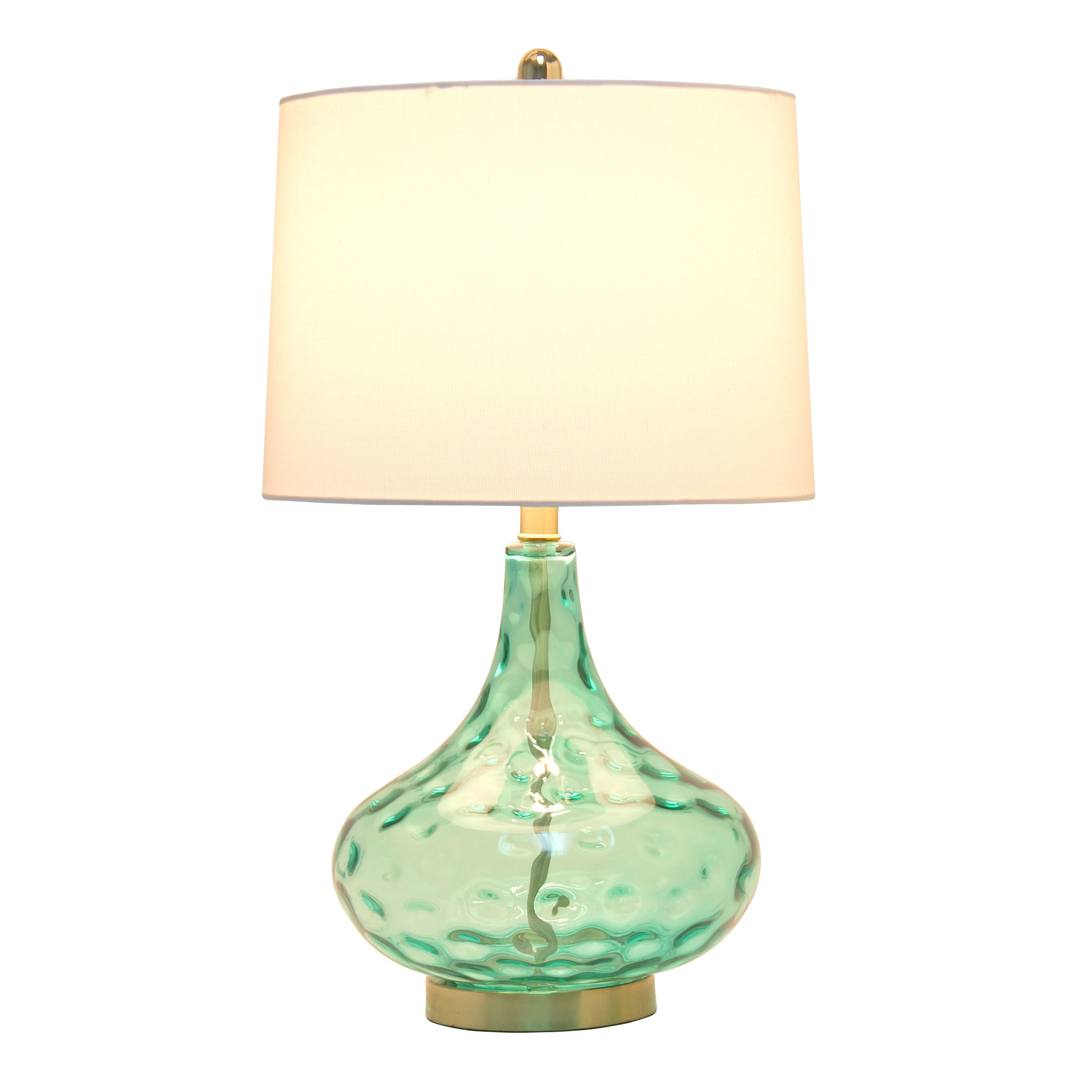 Lalia Home Classix 24&#x22; Seafoam Green Dimpled Glass Table Lamp