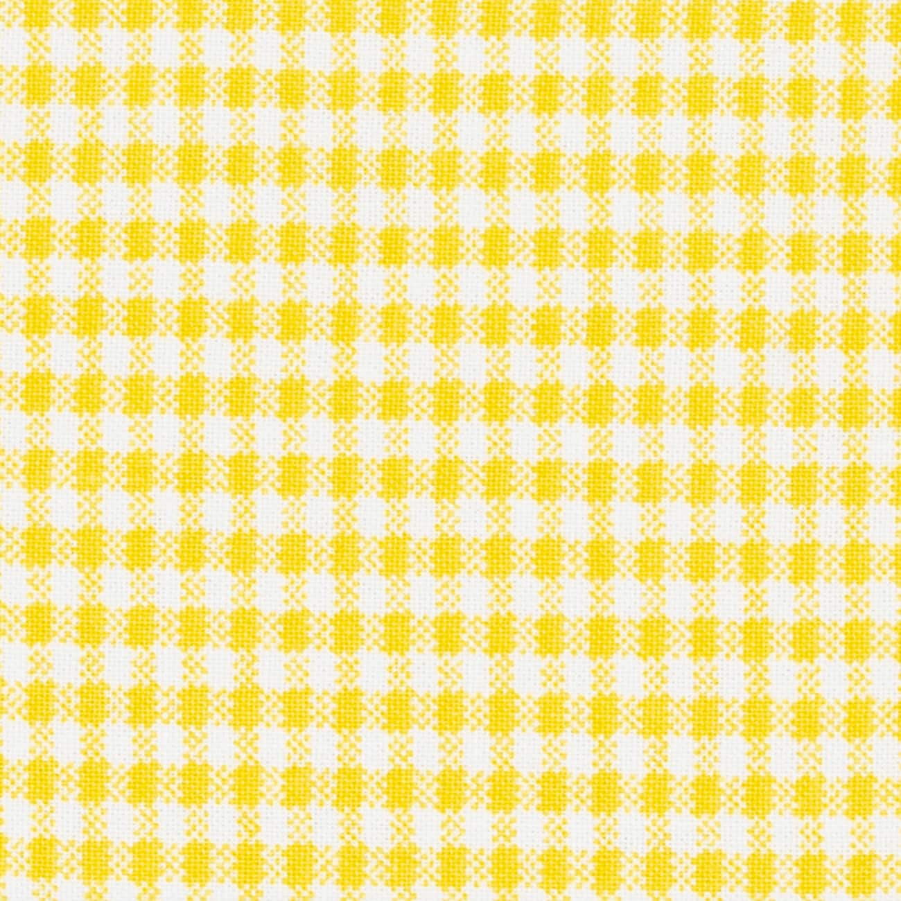 Yellow & White Plaid Cotton Fabric by Loops & Threads™