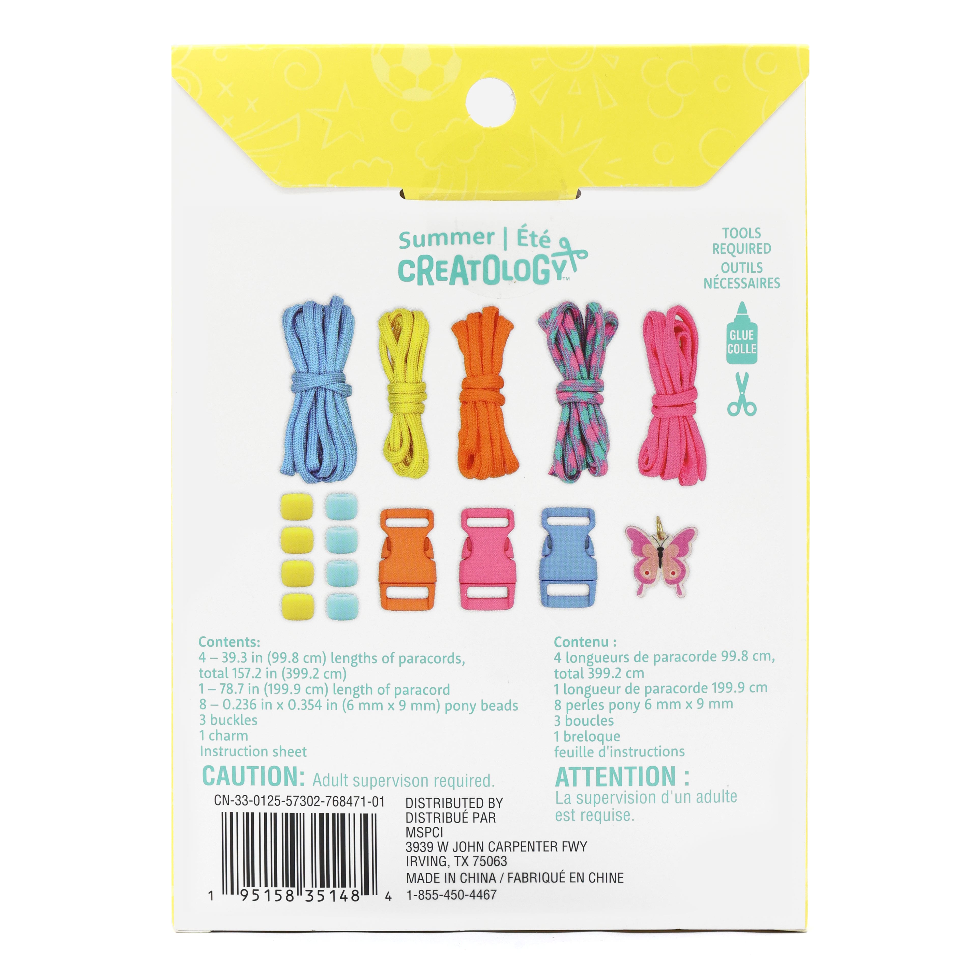 Summer Paracord Bracelet Craft Kit by Creatology&#x2122;