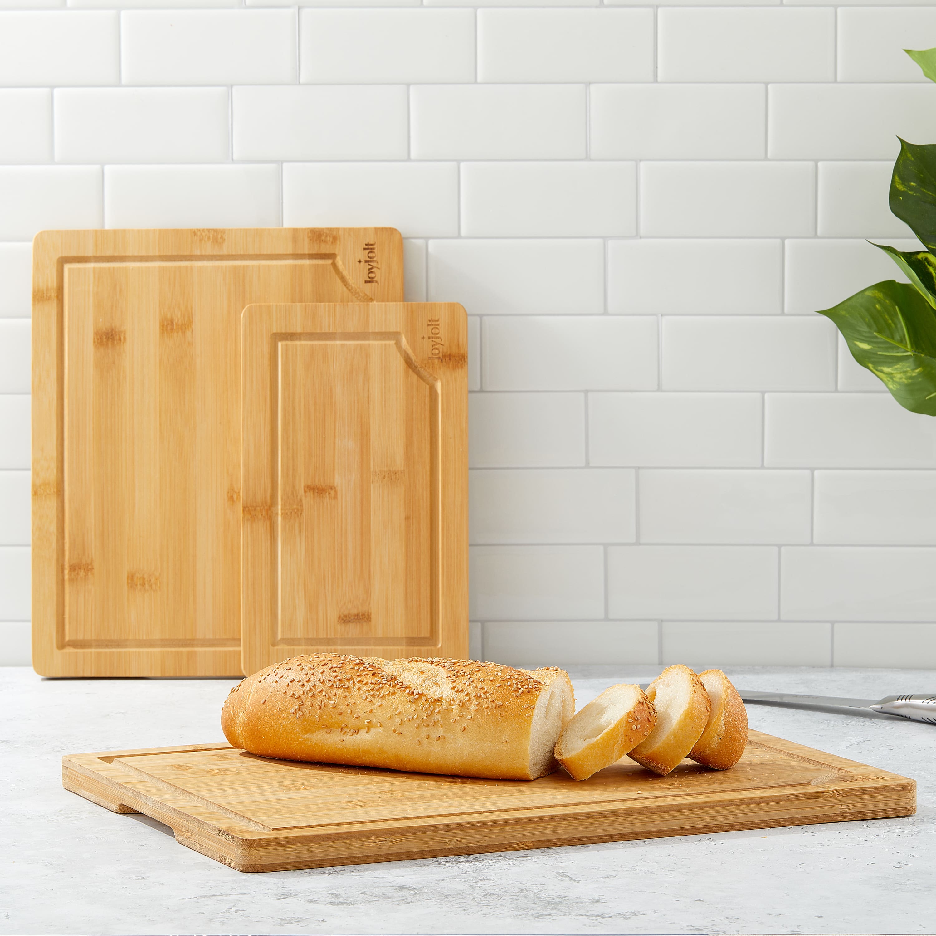 JoyJolt&#xAE; 3-Piece Bamboo Cutting Board Set