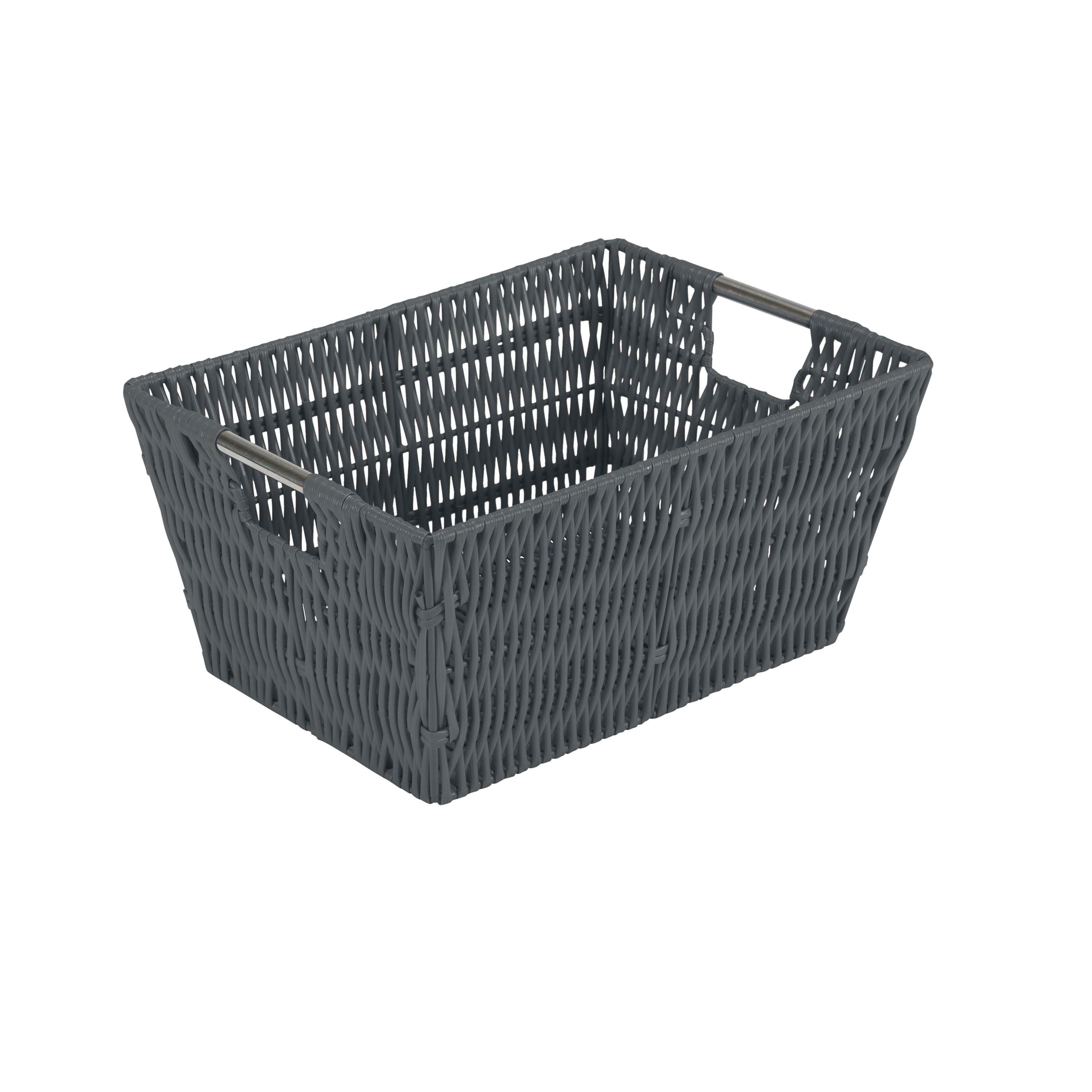 Simplify Charcoal Rattan Tote Basket Set, 3ct.