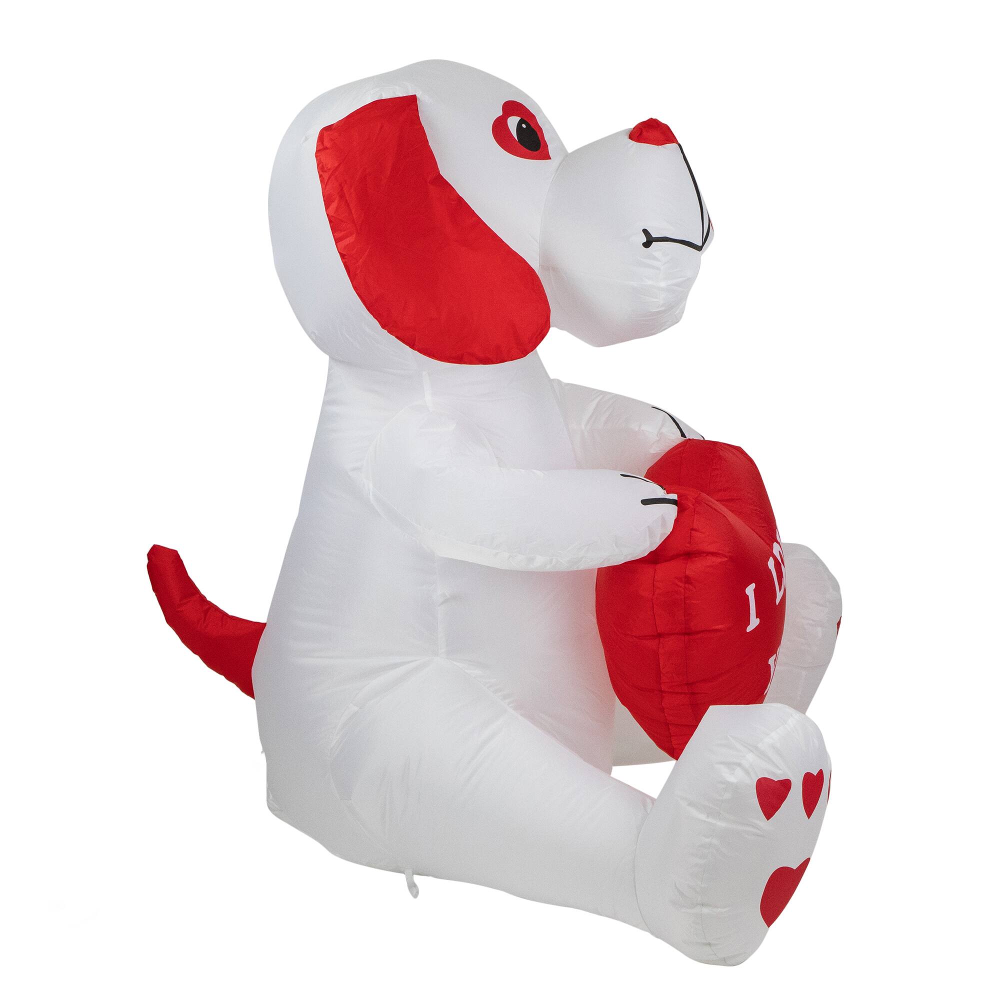 4ft. Inflatable Lighted Valentine's Day Doggie Outdoor Decoration