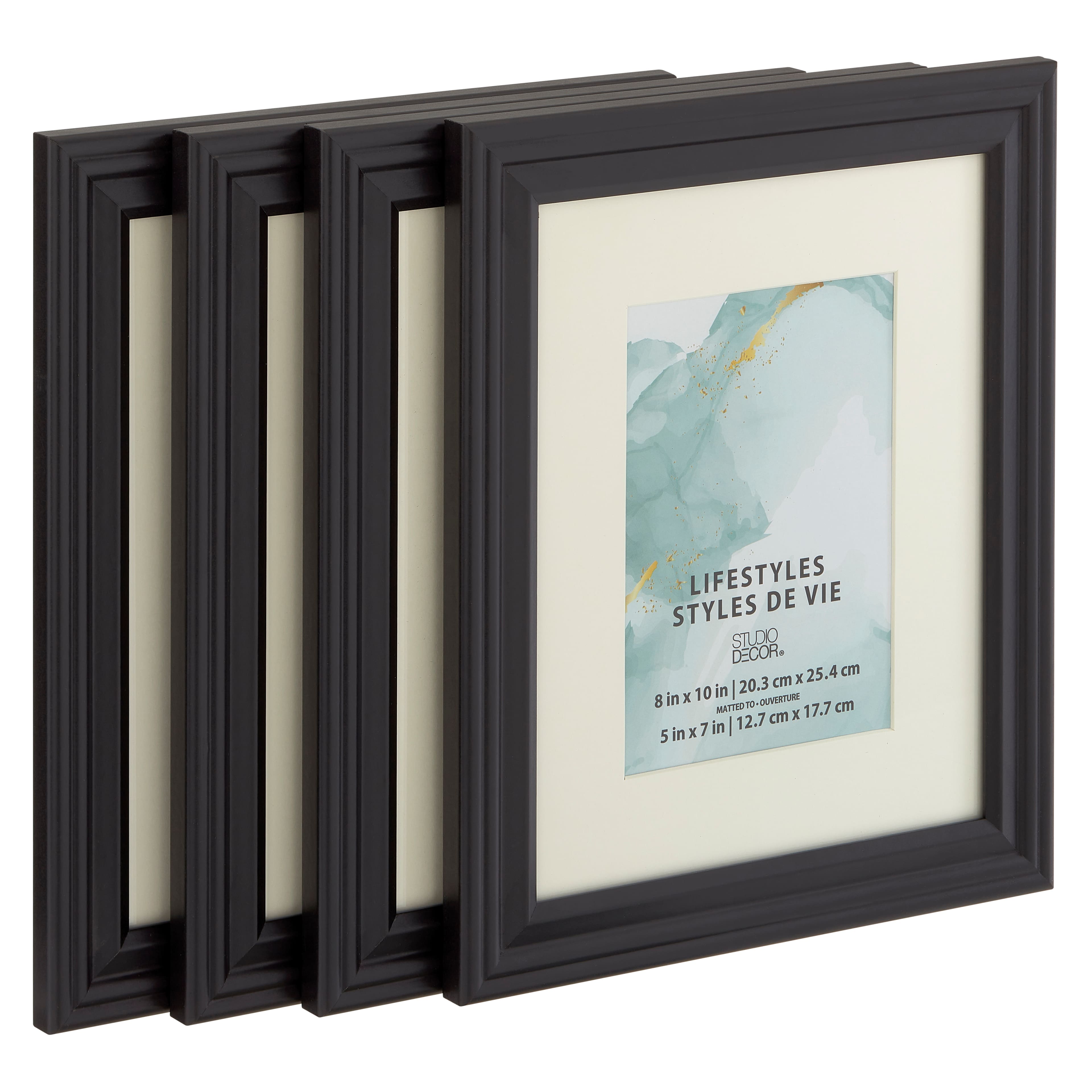 8 Packs: 4 ct. (32 total) Black 5" x 7" Frame with Mat, Lifestyles by Studio Décor®