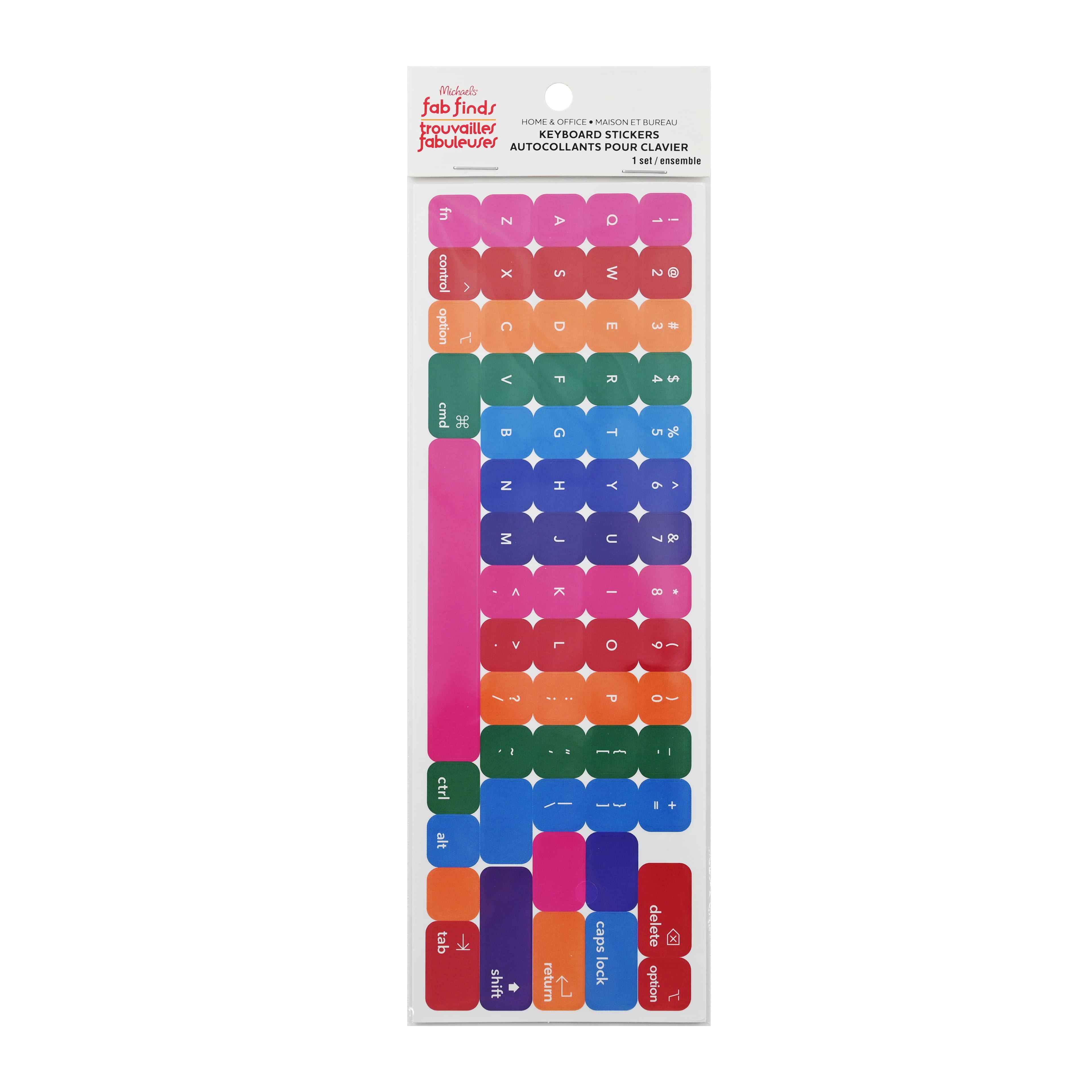 Assorted Keyboard Sticker Set, 1pc. by Fab Finds