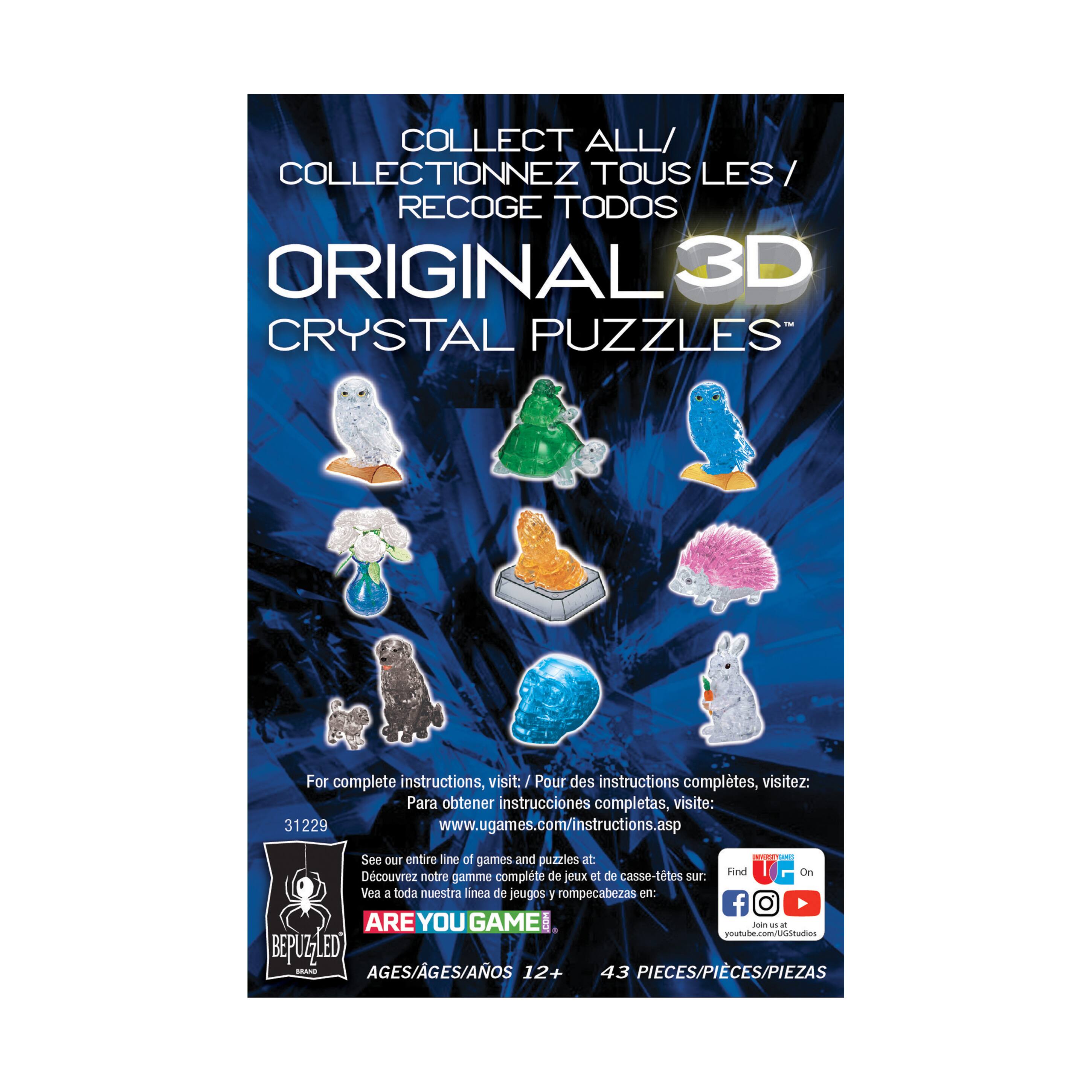 3D Crystal Puzzle - Frog (Yellow): 43 Pcs