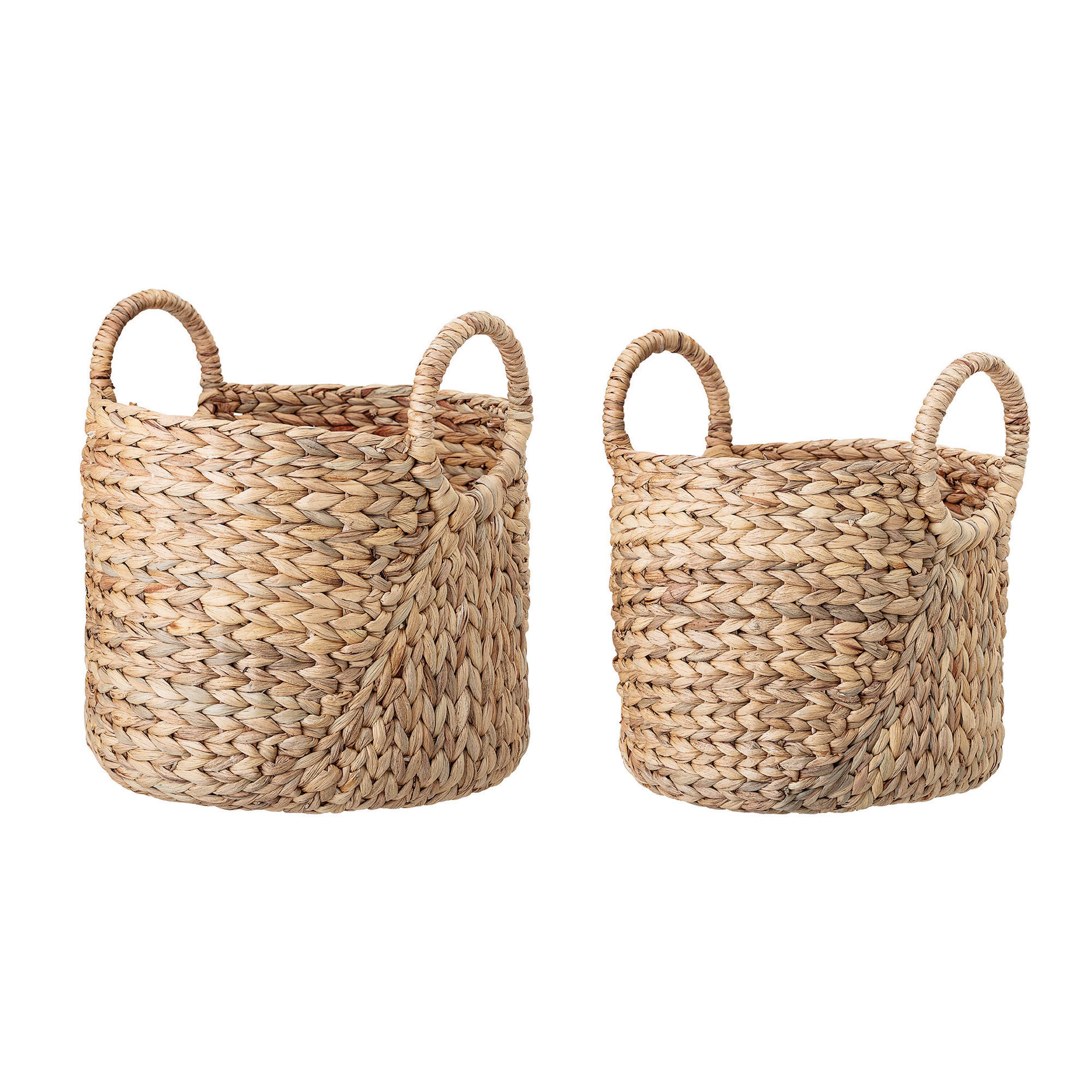 Hello Honey® Beige Handwoven Seagrass Basket with Handles Set