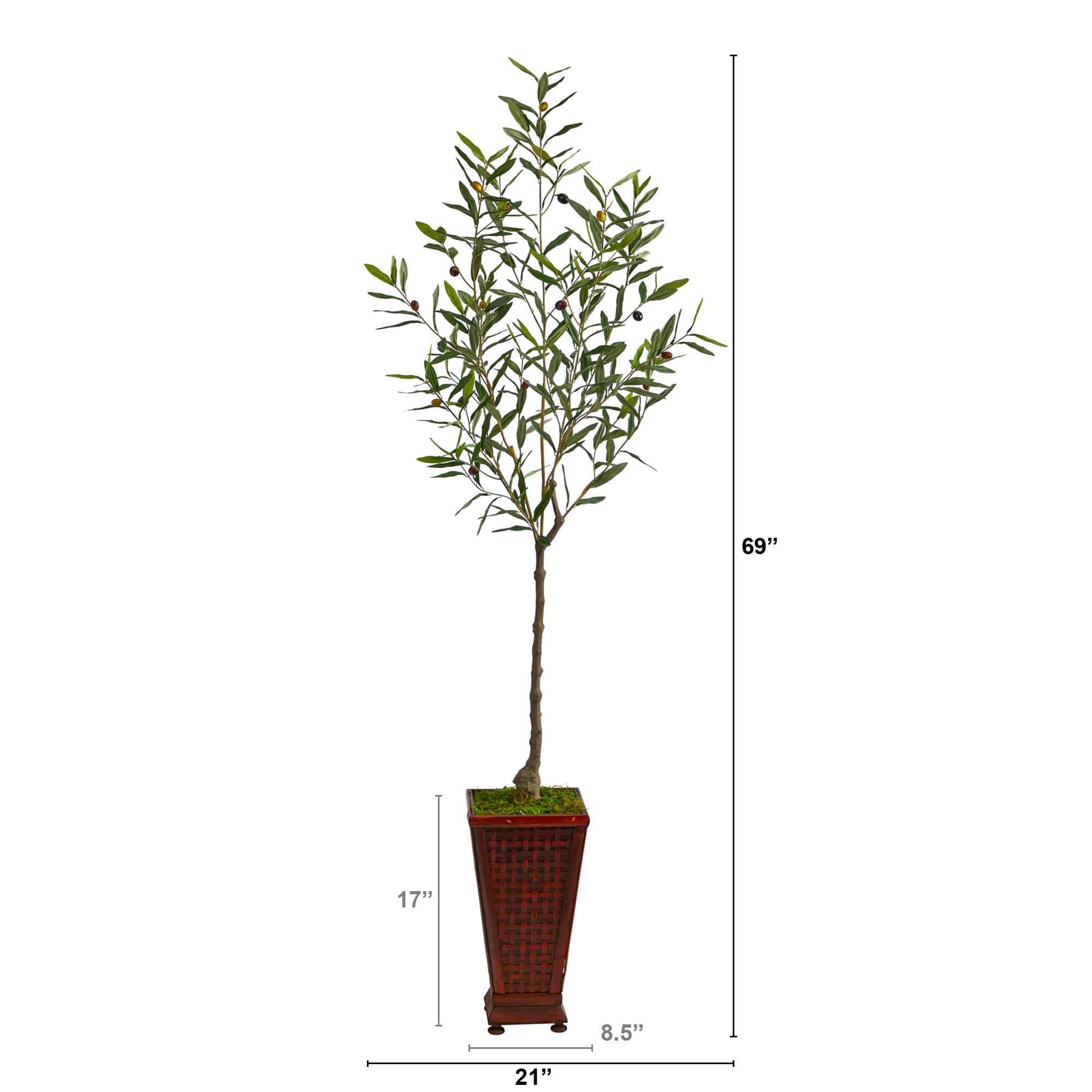 6ft. Olive Artificial Tree in Decorative Planter