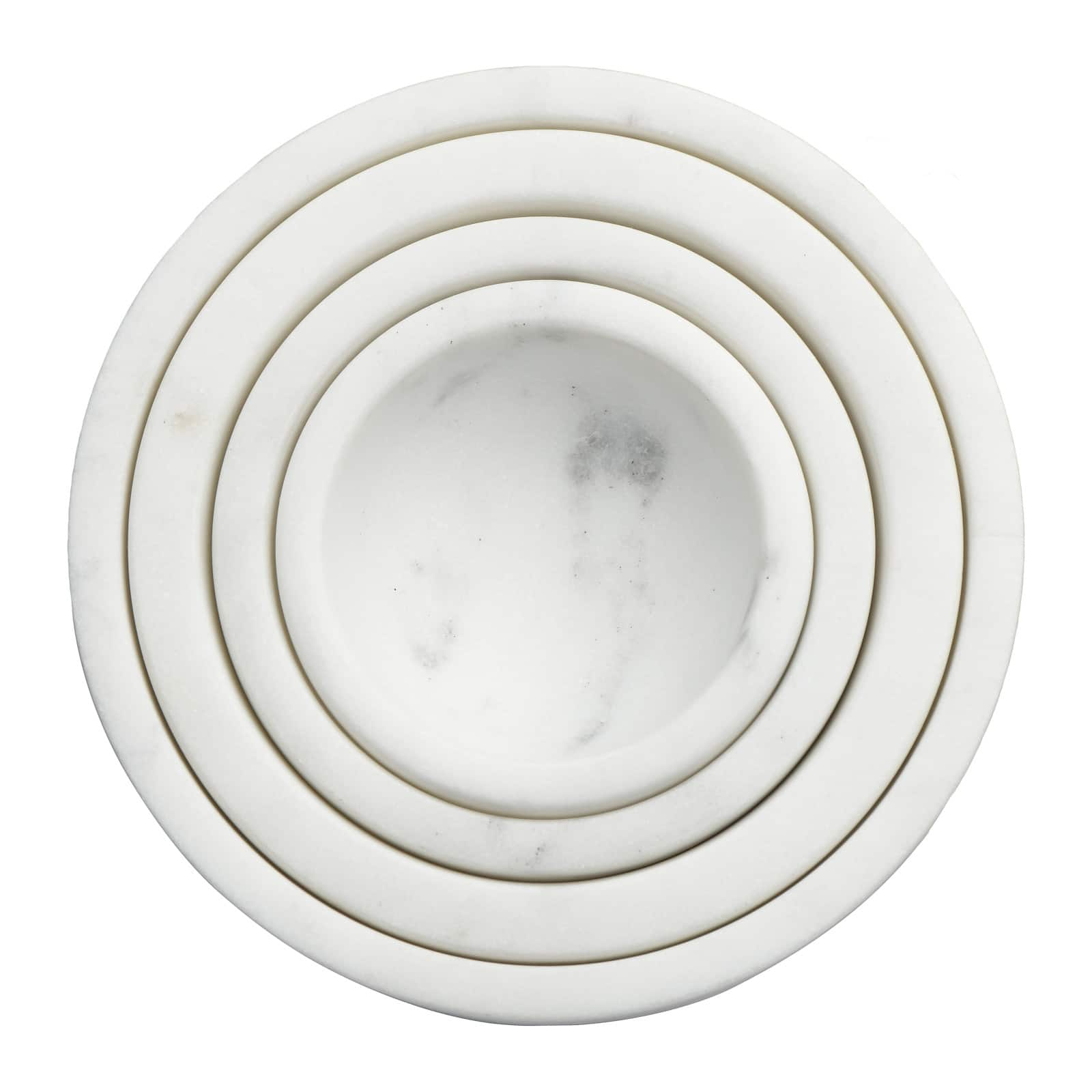 White Marble Bowls Set