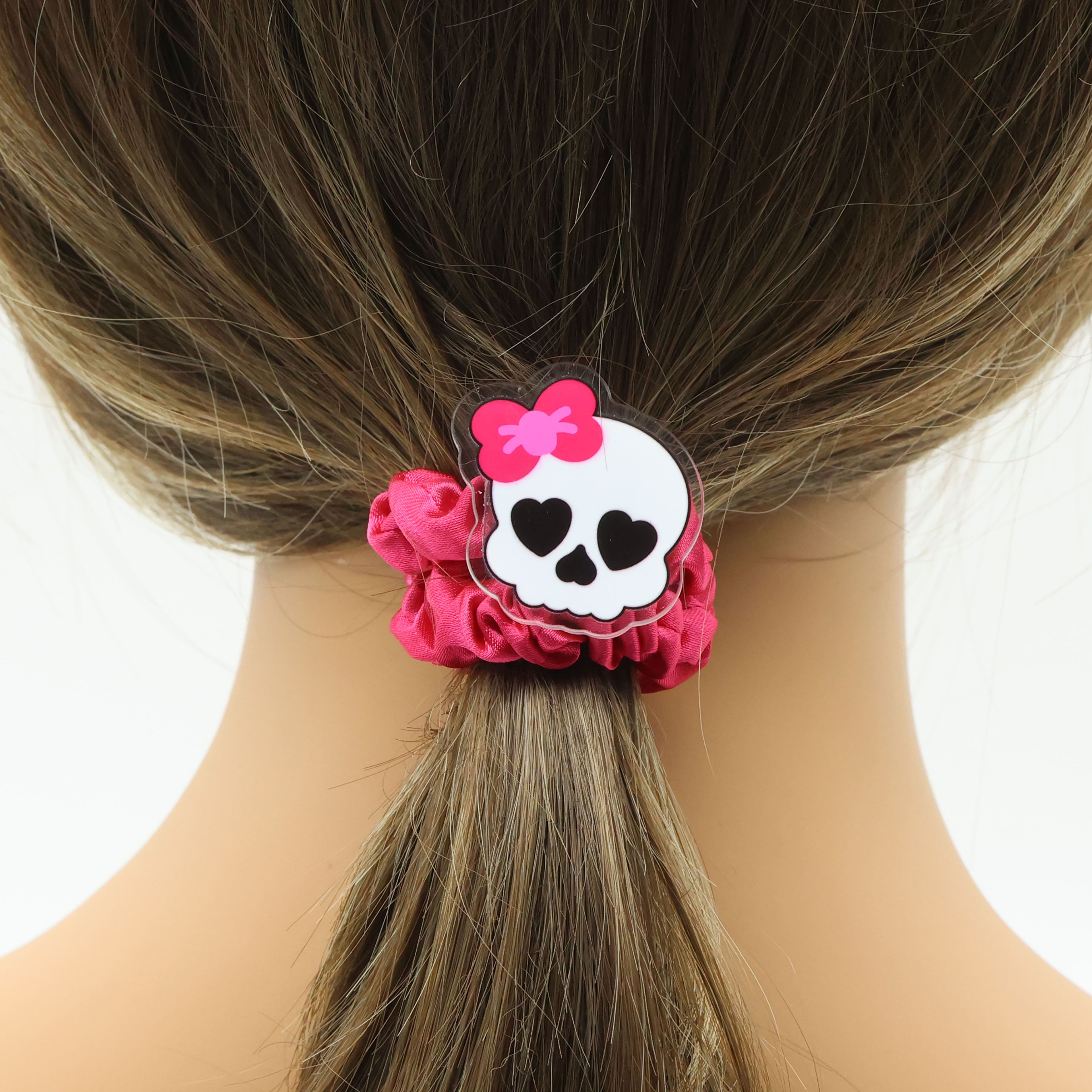 Skull &#x26; Jack-O&#x27;-Lantern Light-Up Scrunchies