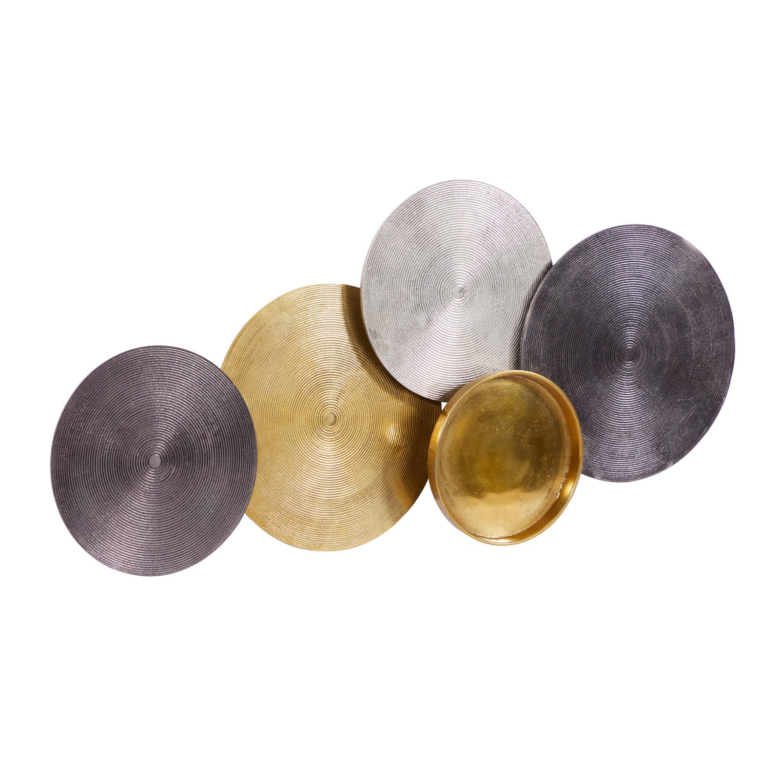 Gold, Silver &#x26; Gray Aluminum Wall D&#xE9;cor