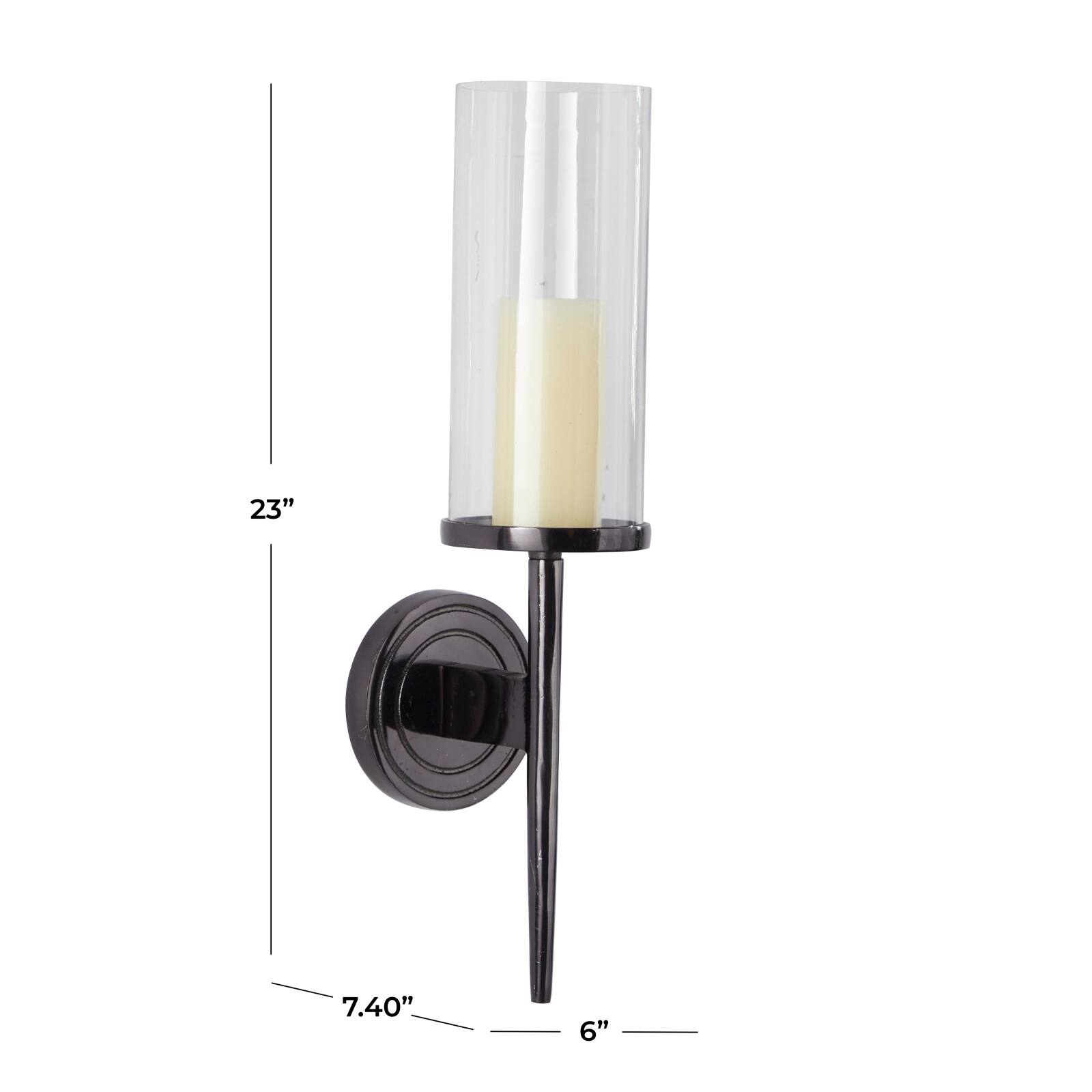 23" Black Modern Wall Sconce