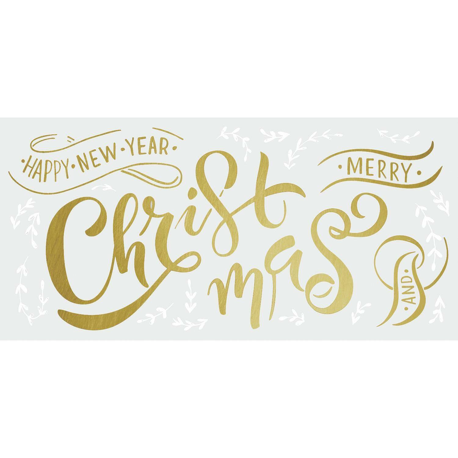 RoomMates Merry Christmas Quote Peel &#x26; Stick Giant Decals 