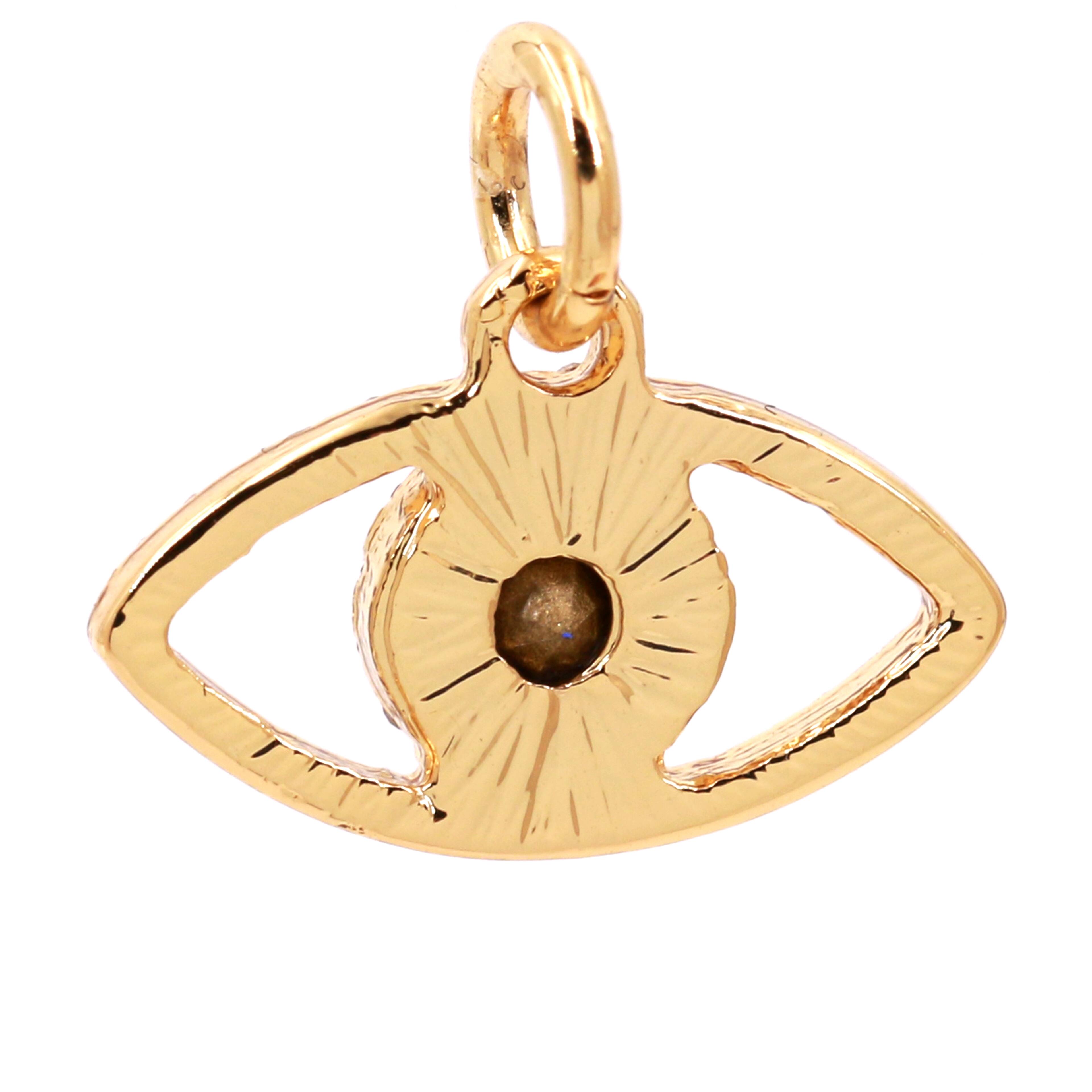 14K Gold Plated Blue Eye Charm by Bead Landing&#x2122;