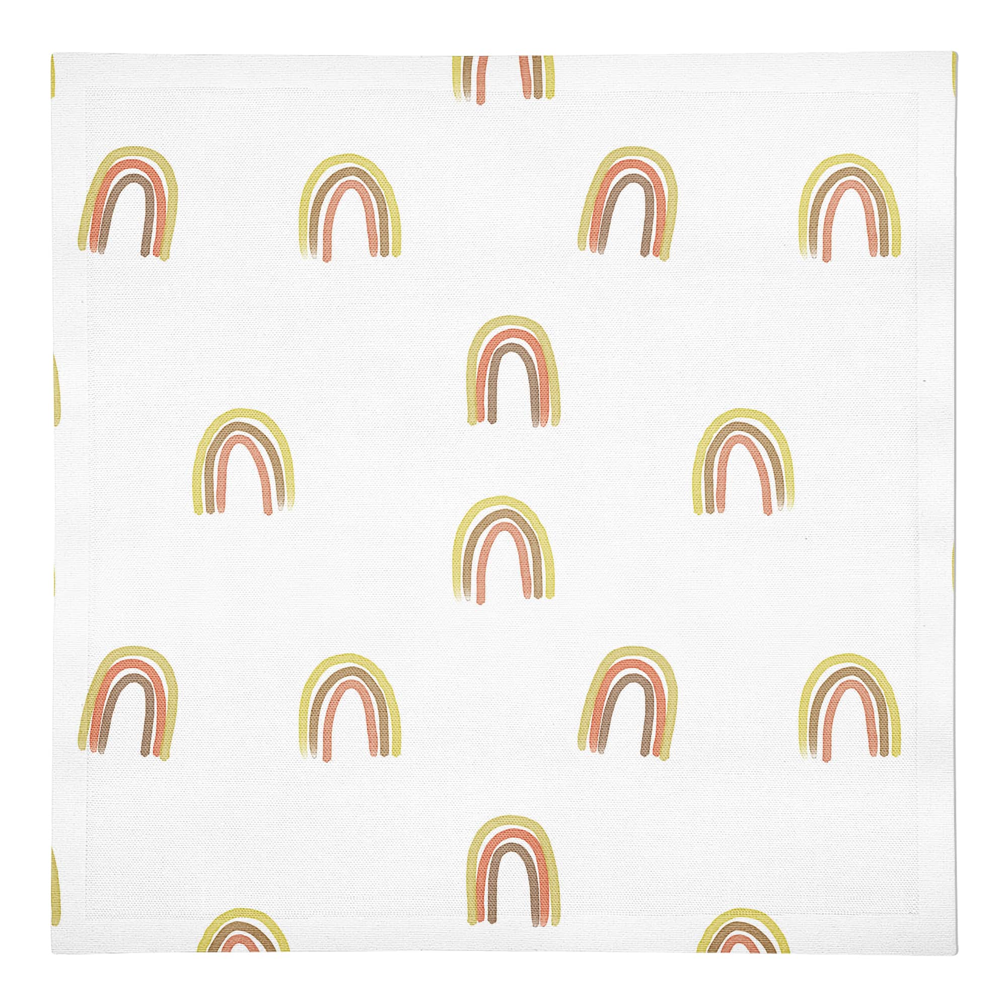Random Rainbow Pattern 10" x 10" Cotton Twill Napkin