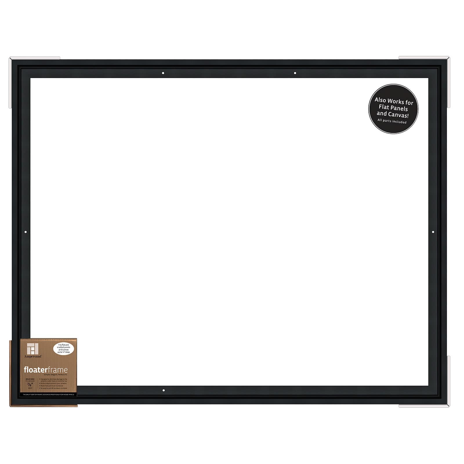 Ampersand&#xAE; Black Bold Edge 7/8&#x22; Deep Floaterframe