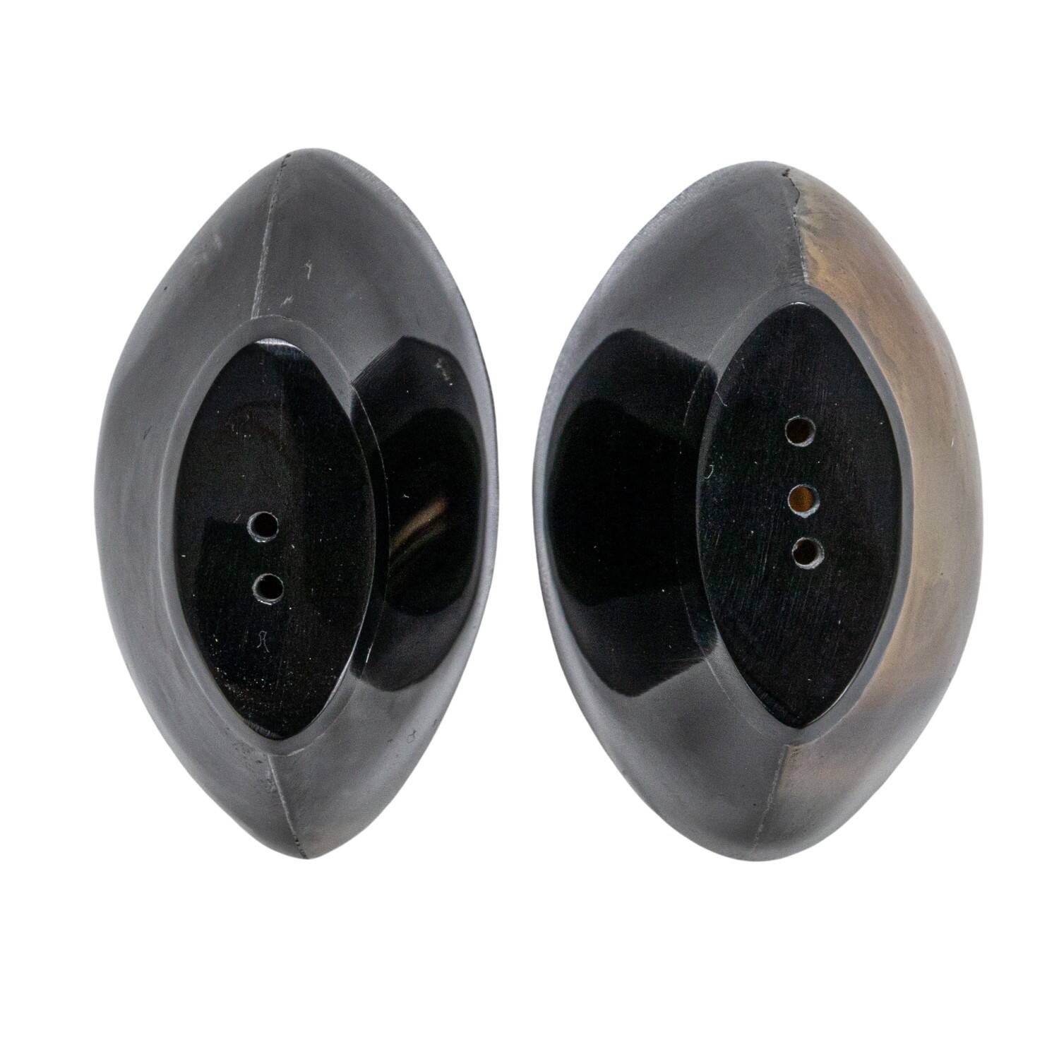 Hello Honey® 3" Black Horn Salt & Pepper Shaker Set