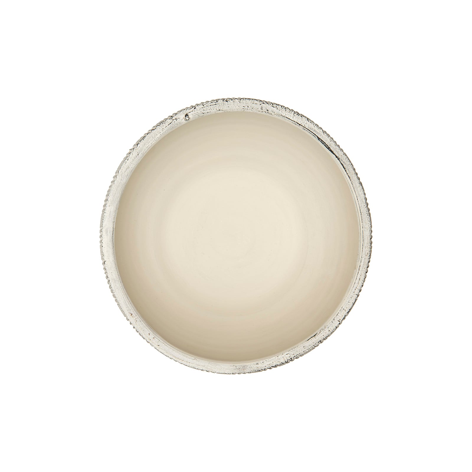 Hello Honey&#xAE; 8.25&#x22; Small Distressed Cream Footed Terracotta Planter