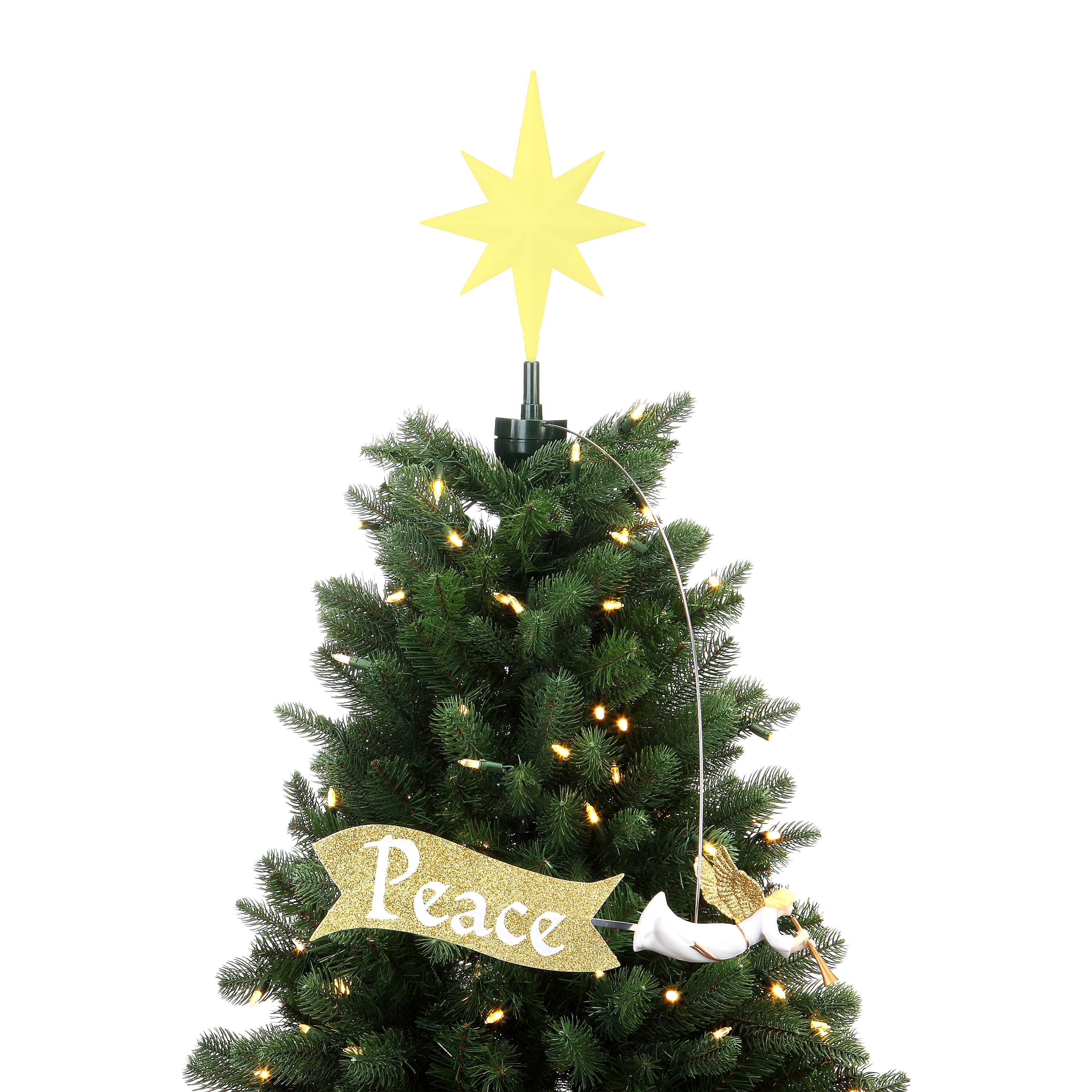Angel with Banner Animated Tree Topper