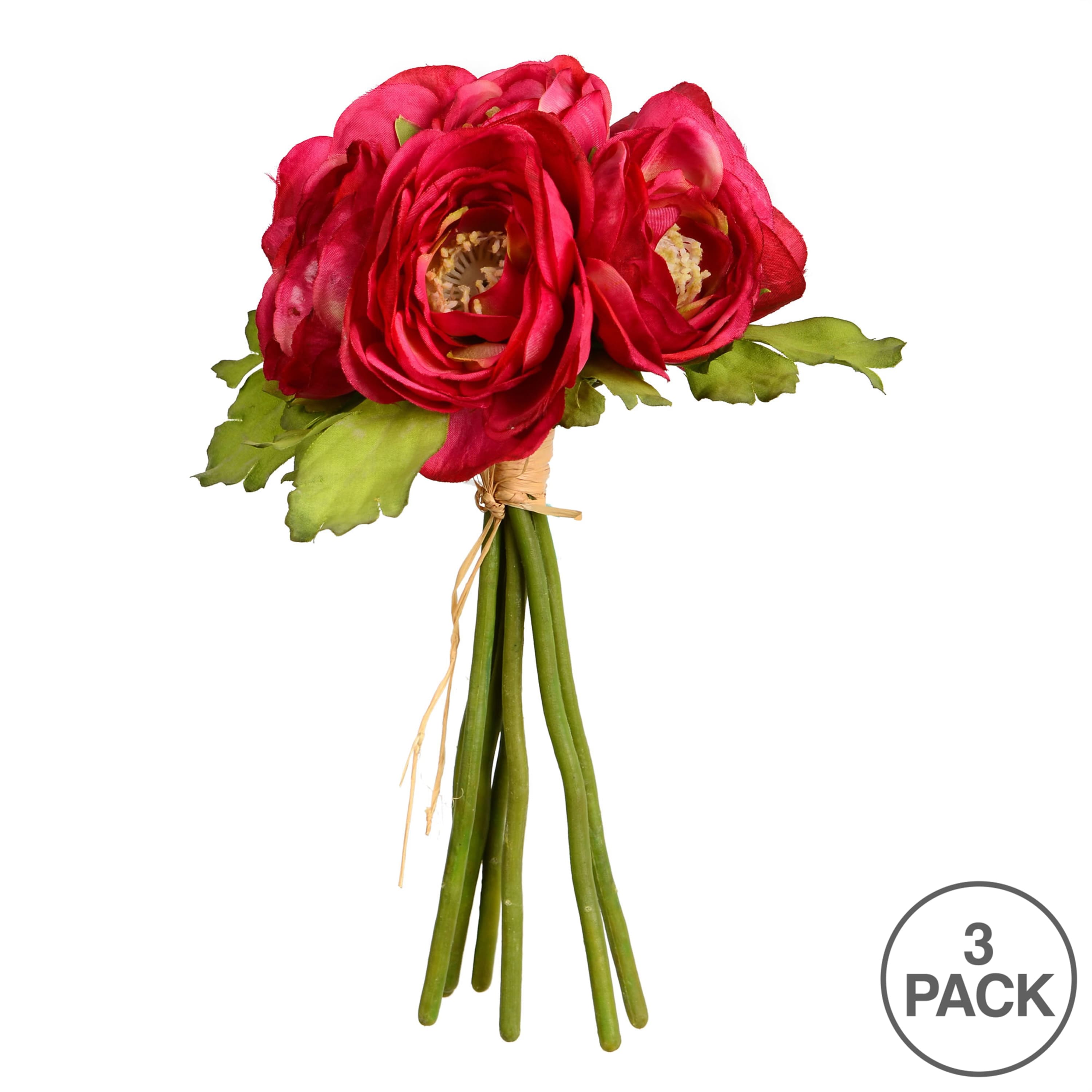 Mini Fuchsia Ranunculus Artificial Bundle