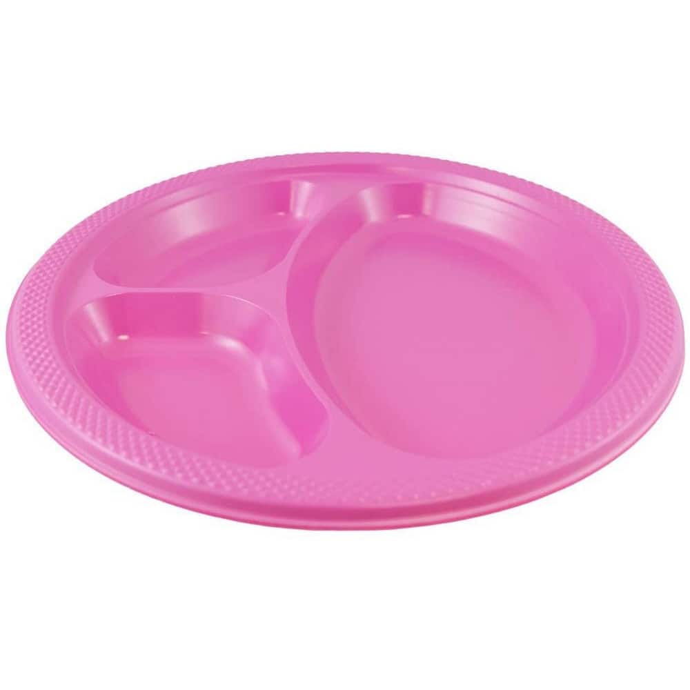 JAM Paper 10.25" Divided Plastic Party Plates, 20ct.