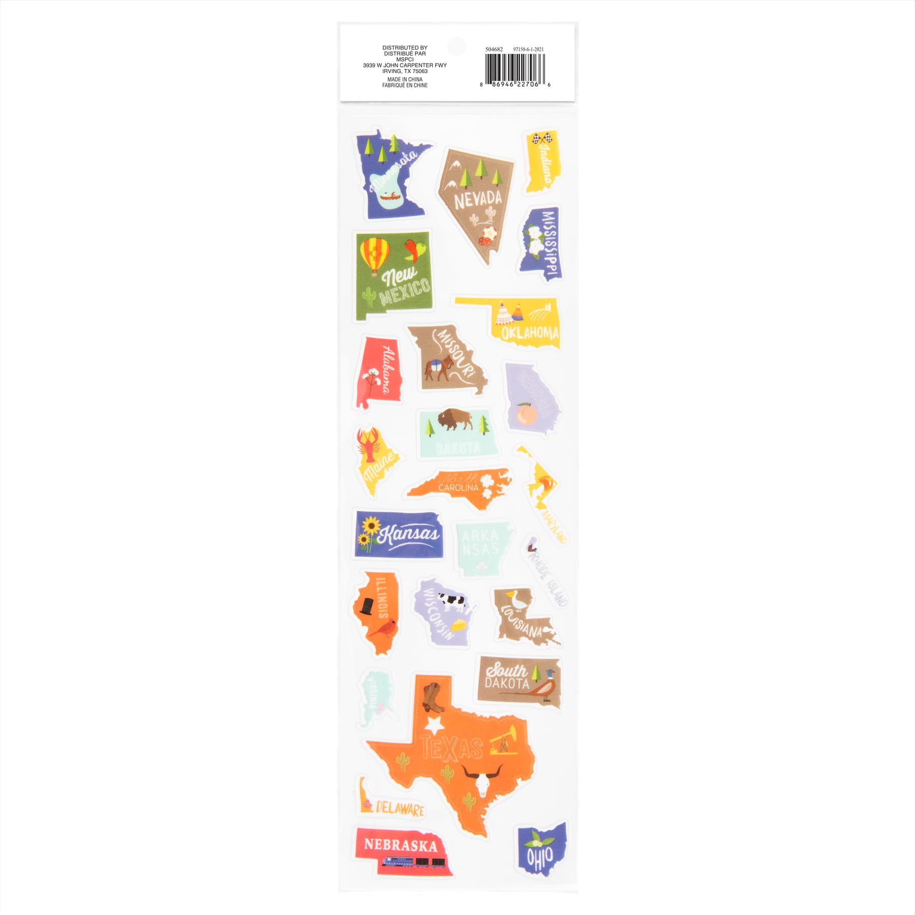 12 Pack: State Stickers by Recollections&#x2122;