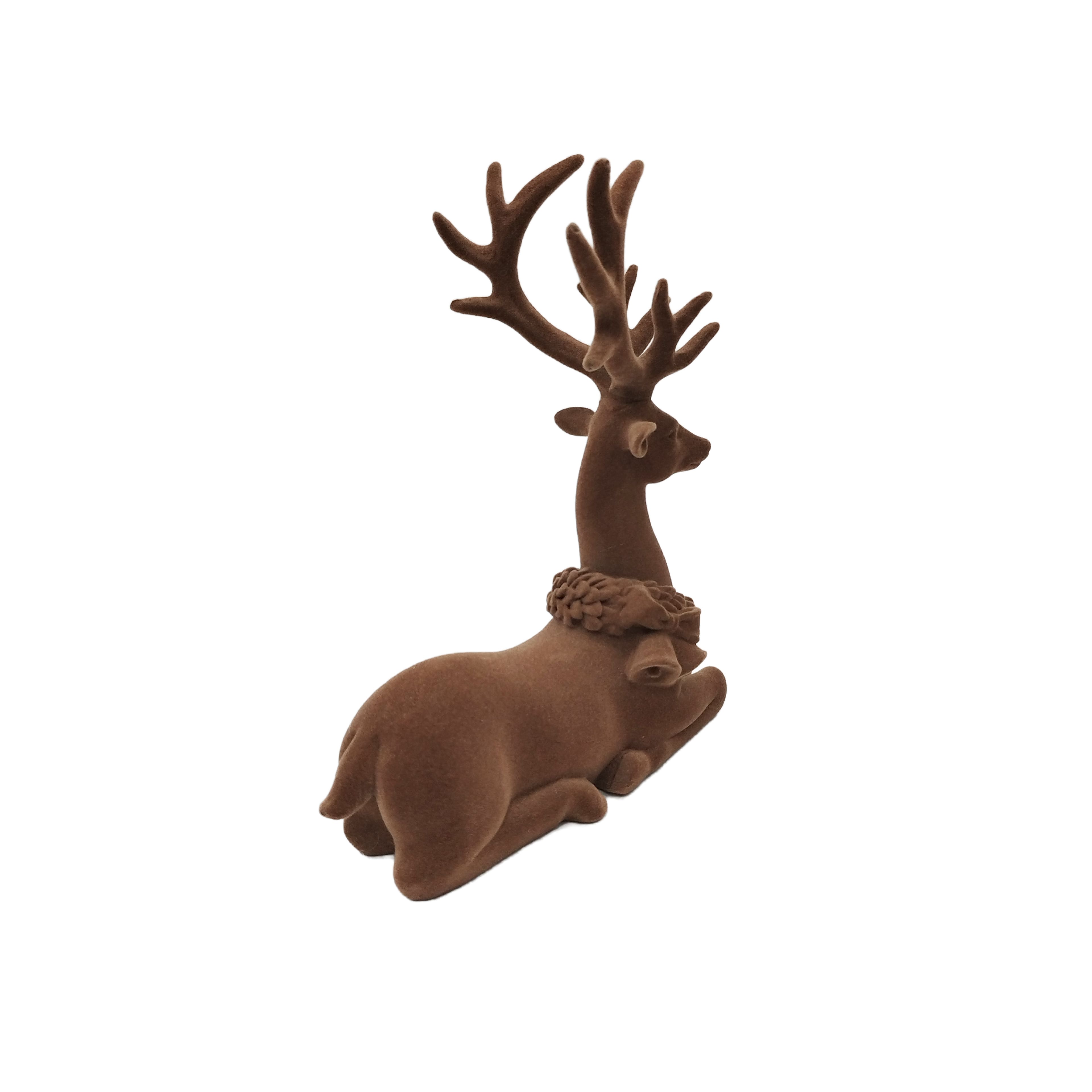 9&#x22; Flocked Deer D&#xE9;cor by Ashland&#xAE;