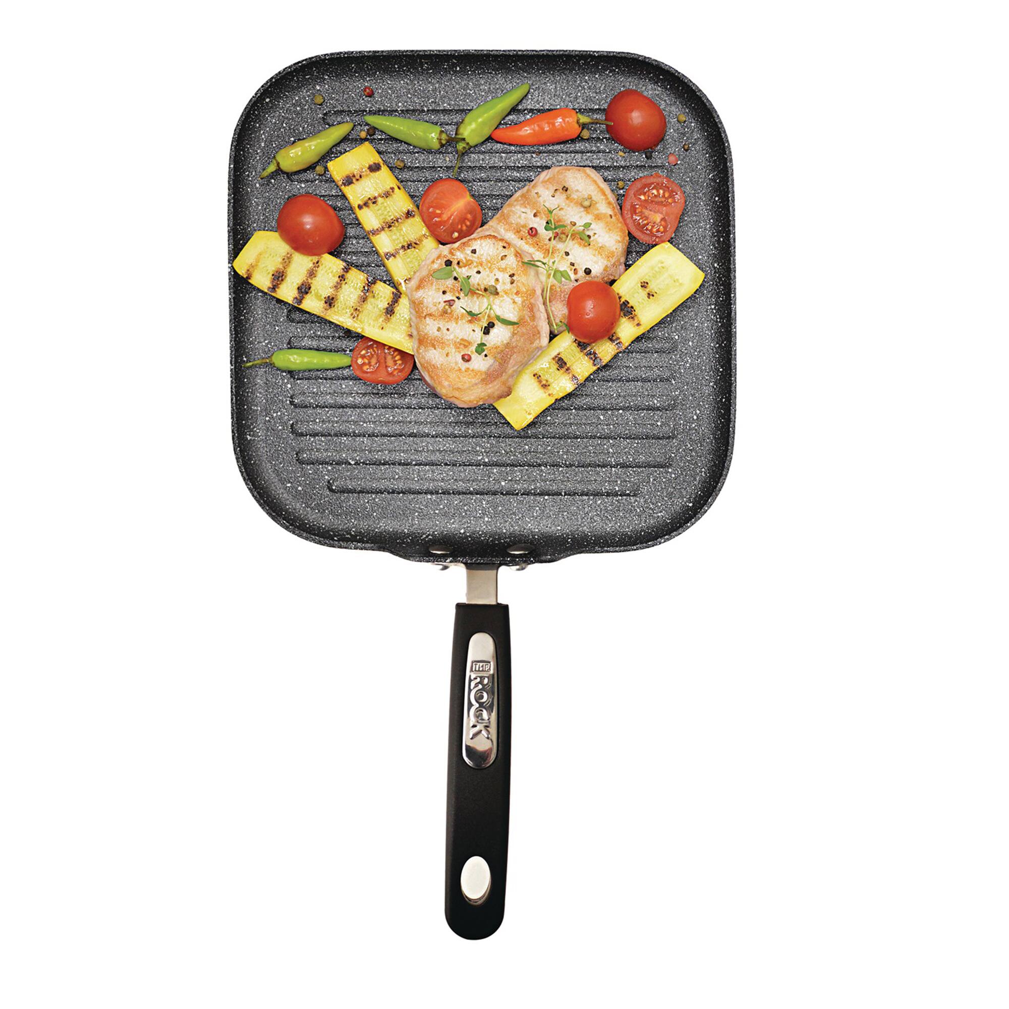 THE ROCK by Starfrit 10&#x22; Grill Pan With Bakelite Handles