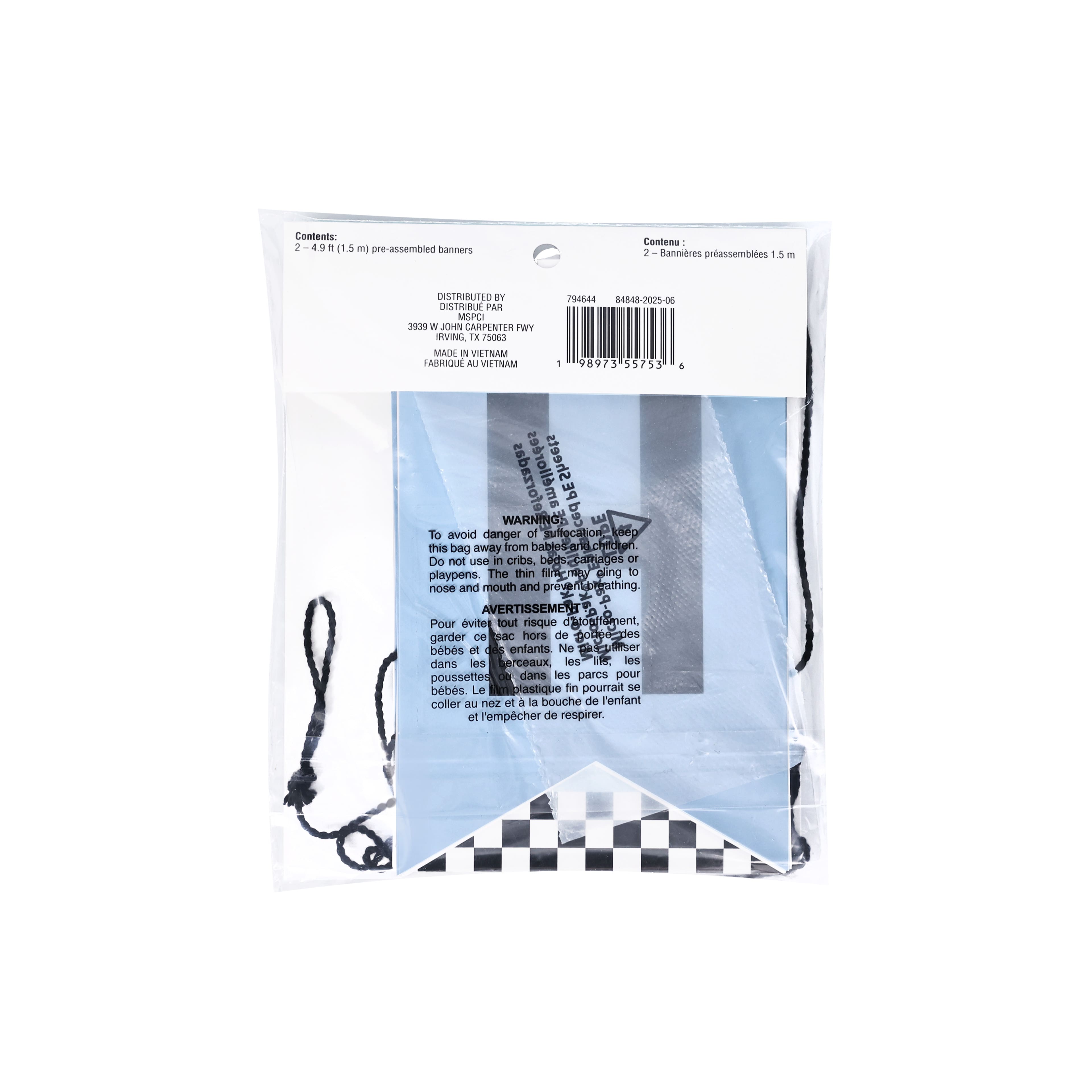 5ft. Blue Happy Birthday Racing Banner Set by Celebrate It&#x2122;