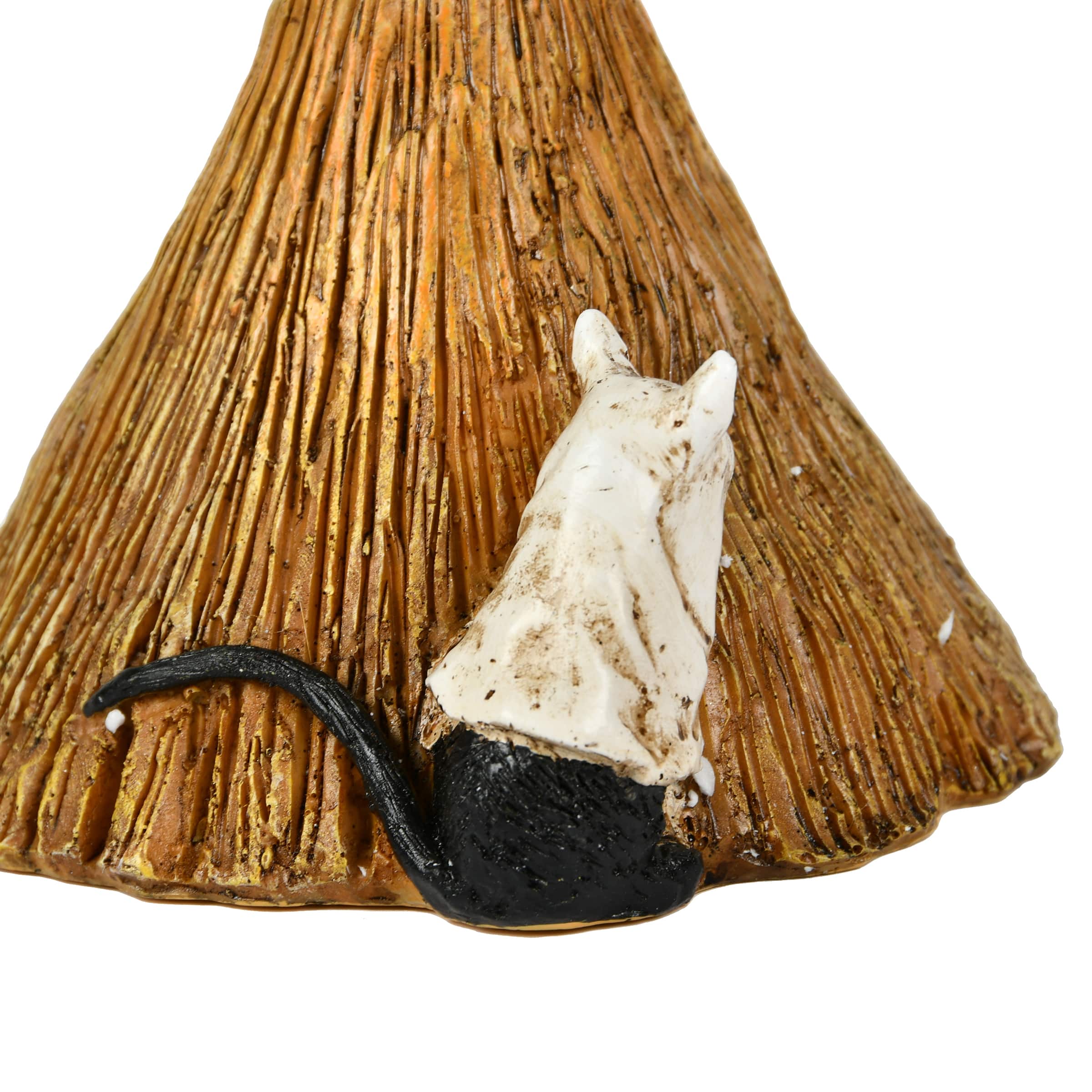 21" Halloween Black Cat Climbing Broom