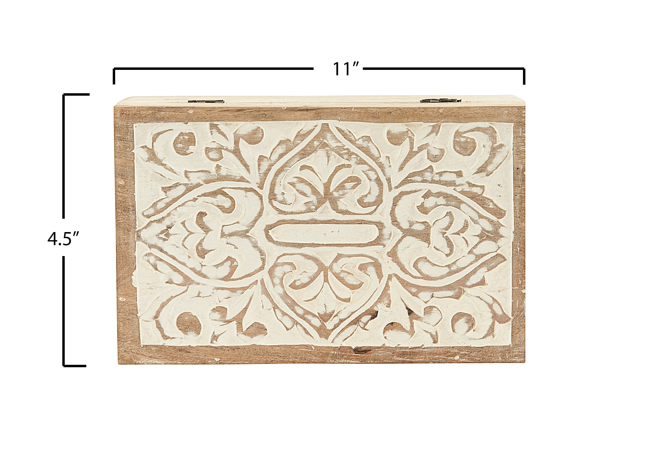 Hello Honey&#xAE; Handcarved &#x26; Whitewashed Mango Wood Box Set
