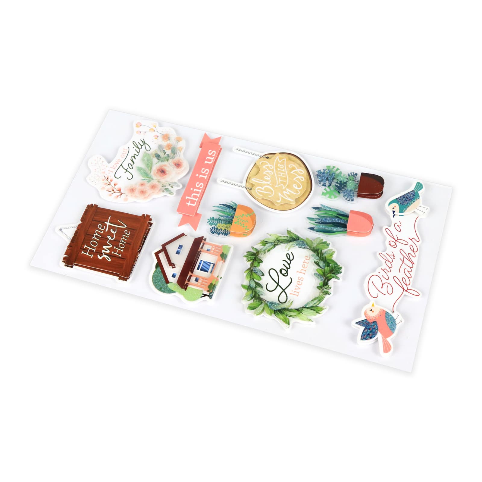 12 Pack: Home Sweet Home & Family Stickers by Recollections™