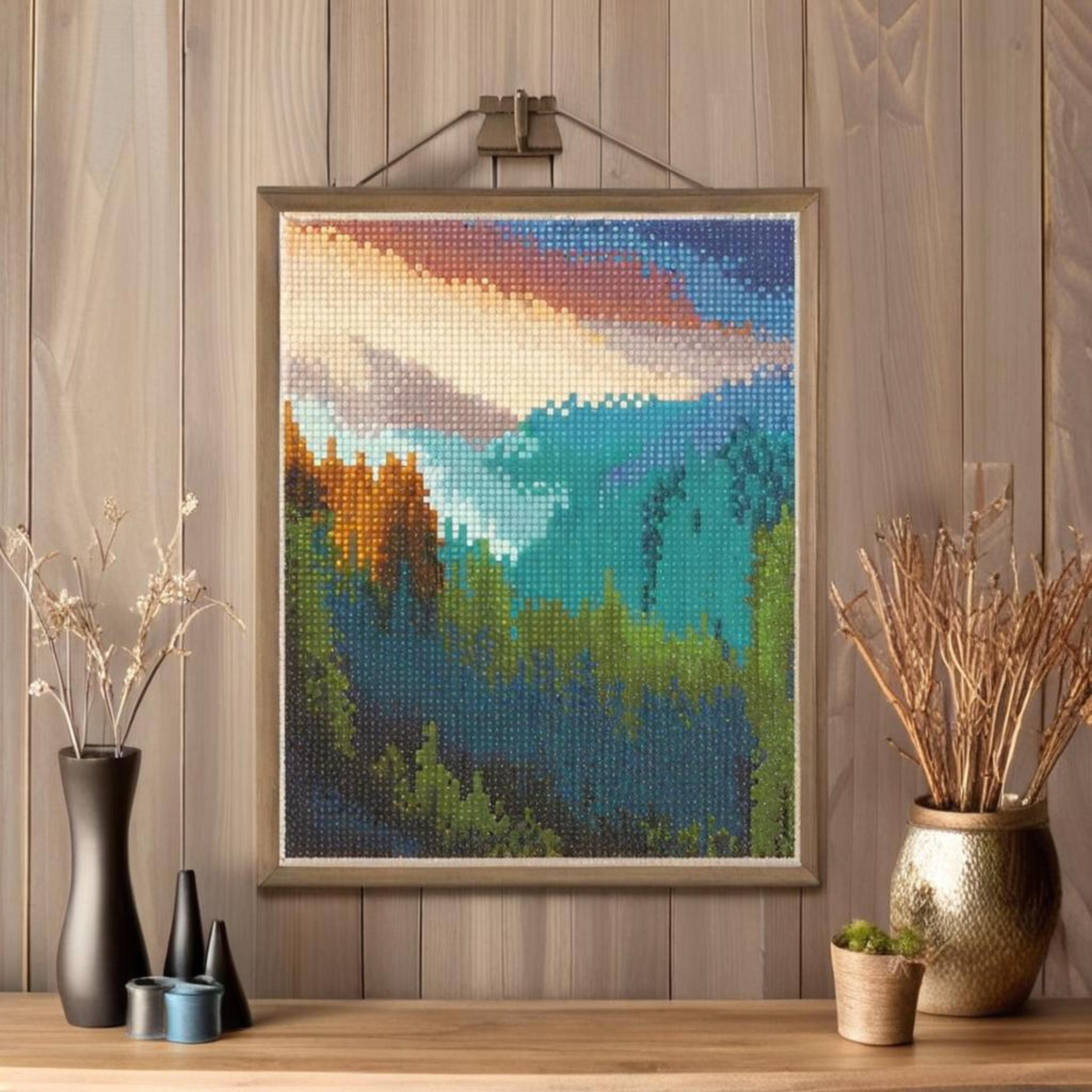 Blue Forest Painting Diamond Art Kit by Make Market&#xAE;