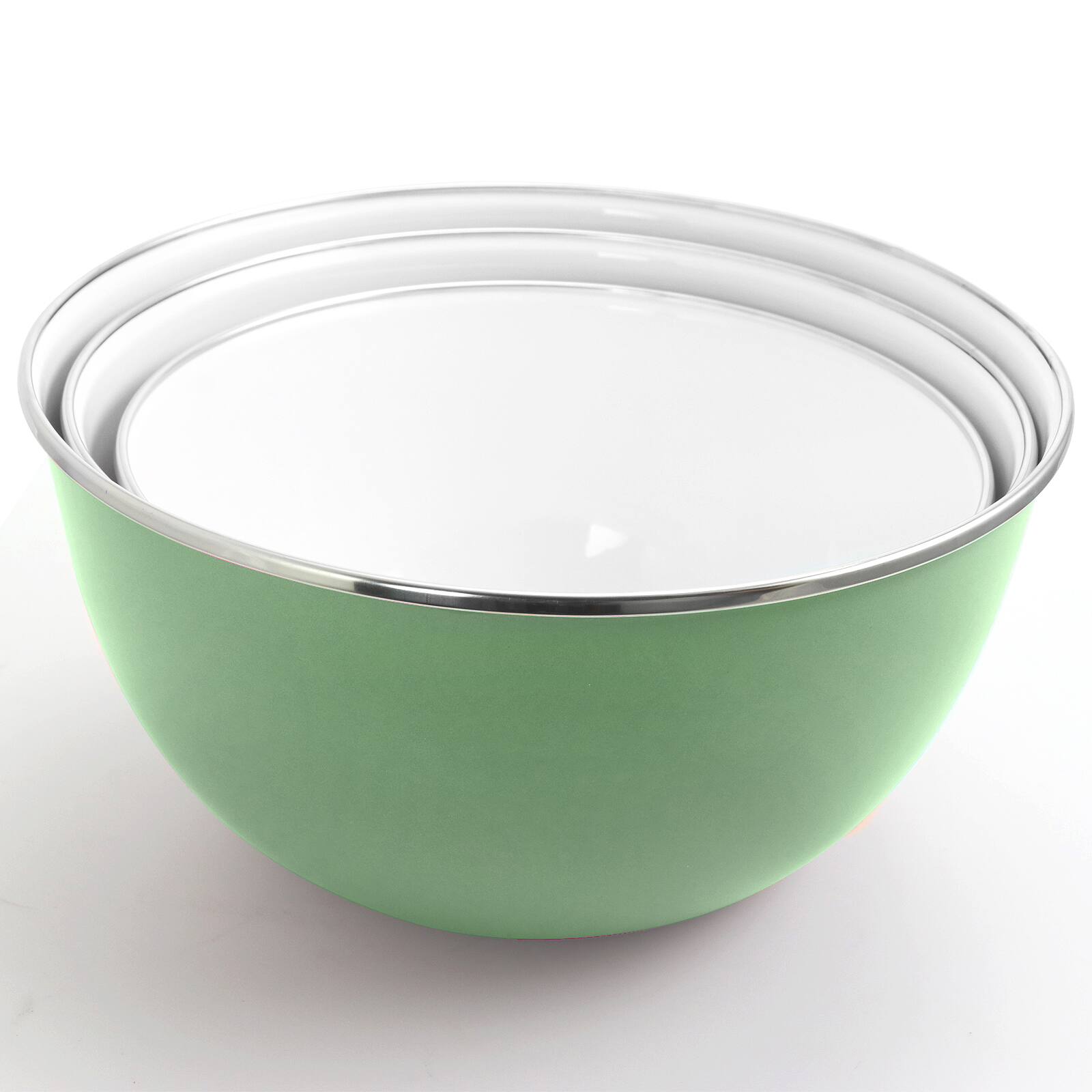 Gibson Home® Plaza Cafe Mint 3-Piece Stackable Nesting Mixing Bowl Set with Lids