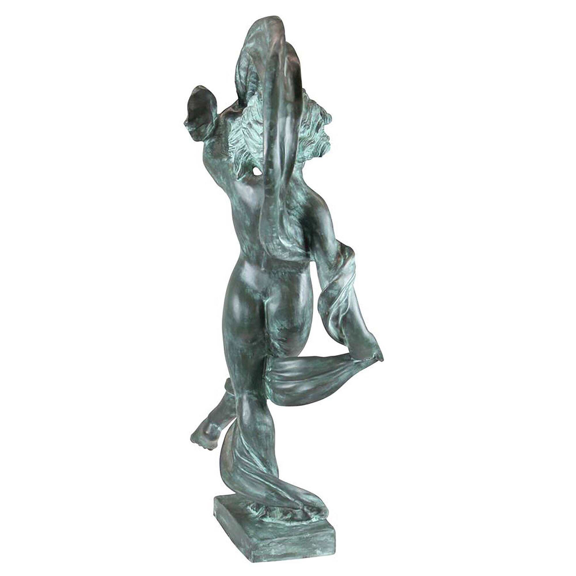 Design Toscano Windblown Maiden Cast Bronze Garden Statue