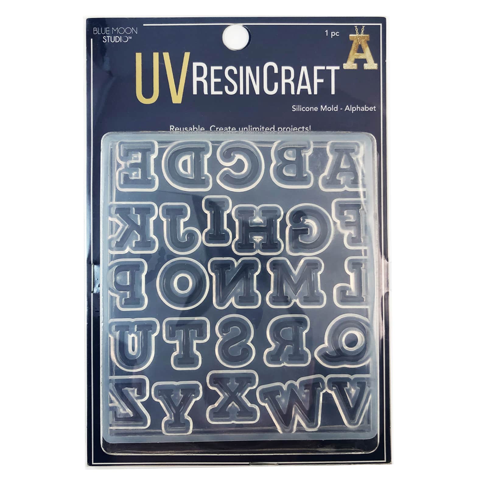 12 Pack: Blue Moon Studio™ UV Resin Craft Alphabet Flat Mold