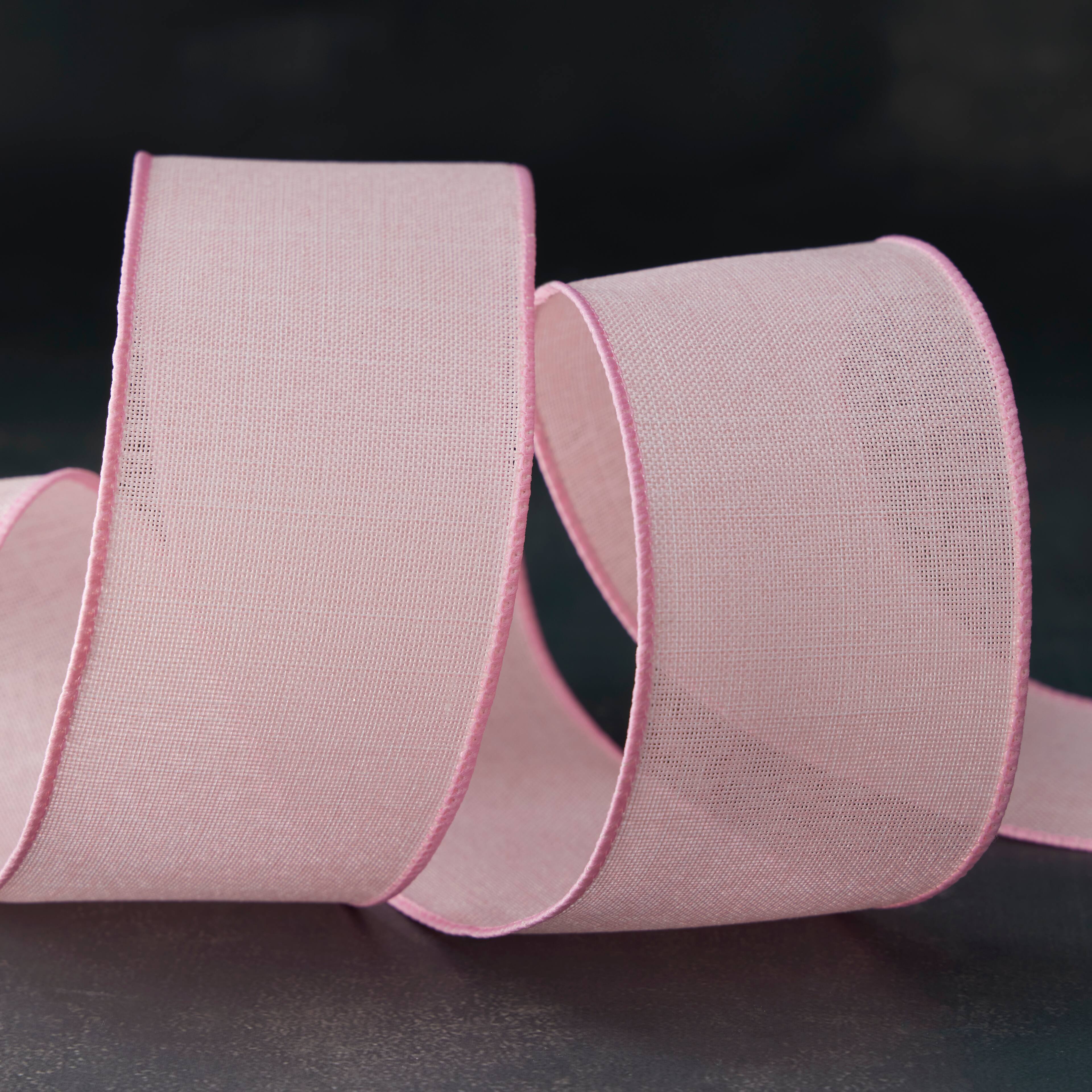 12 Pack: 2.5&#x22; x 25ft. Faux Linen Wired Ribbon by Celebrate It&#x2122; D&#xE9;cor