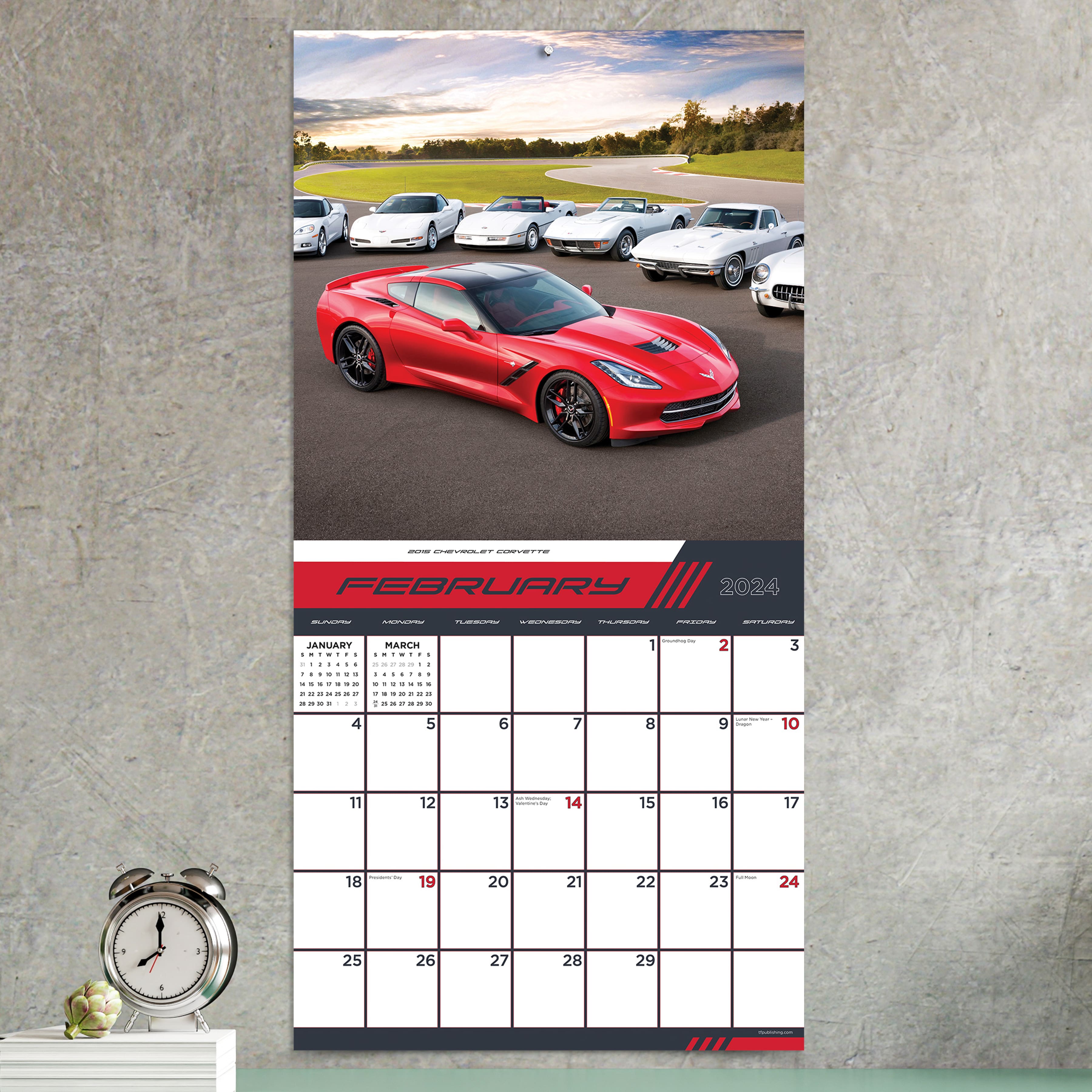 TF Publishing 2024 Corvette Wall Calendar