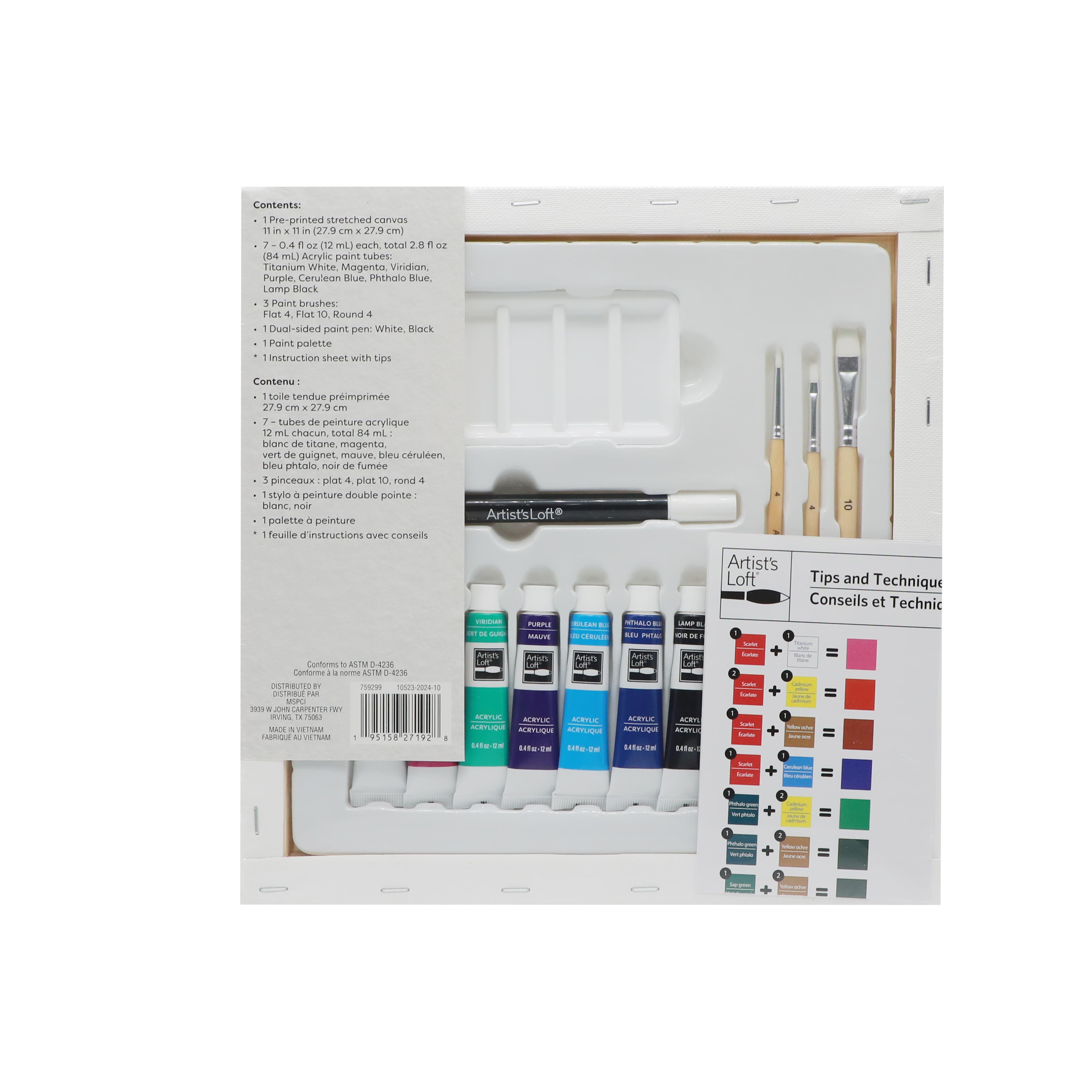 11&#x22; x 11&#x22; Moth Canvas Painting Kit by Artist&#x27;s Loft&#xAE;