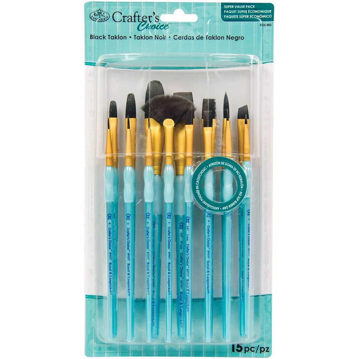 Royal & Langnickel® Crafter's Choice™ Black Taklon Brush Value Set