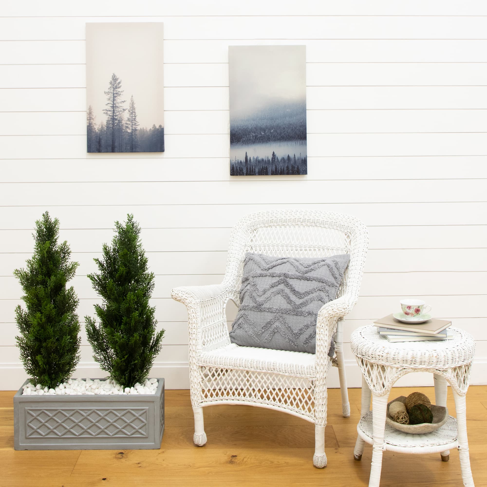 3ft. Potted UV Resistant Cedar Pine Trees, 2ct.