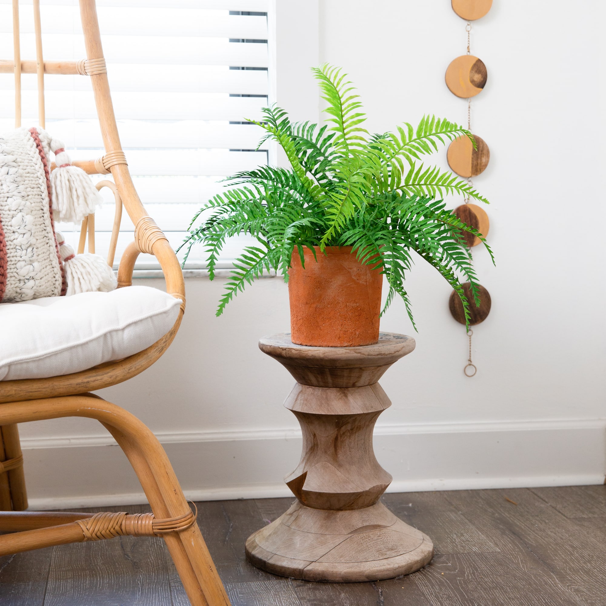 22&#x22; Artificial Fern Plant in Decorative Planter