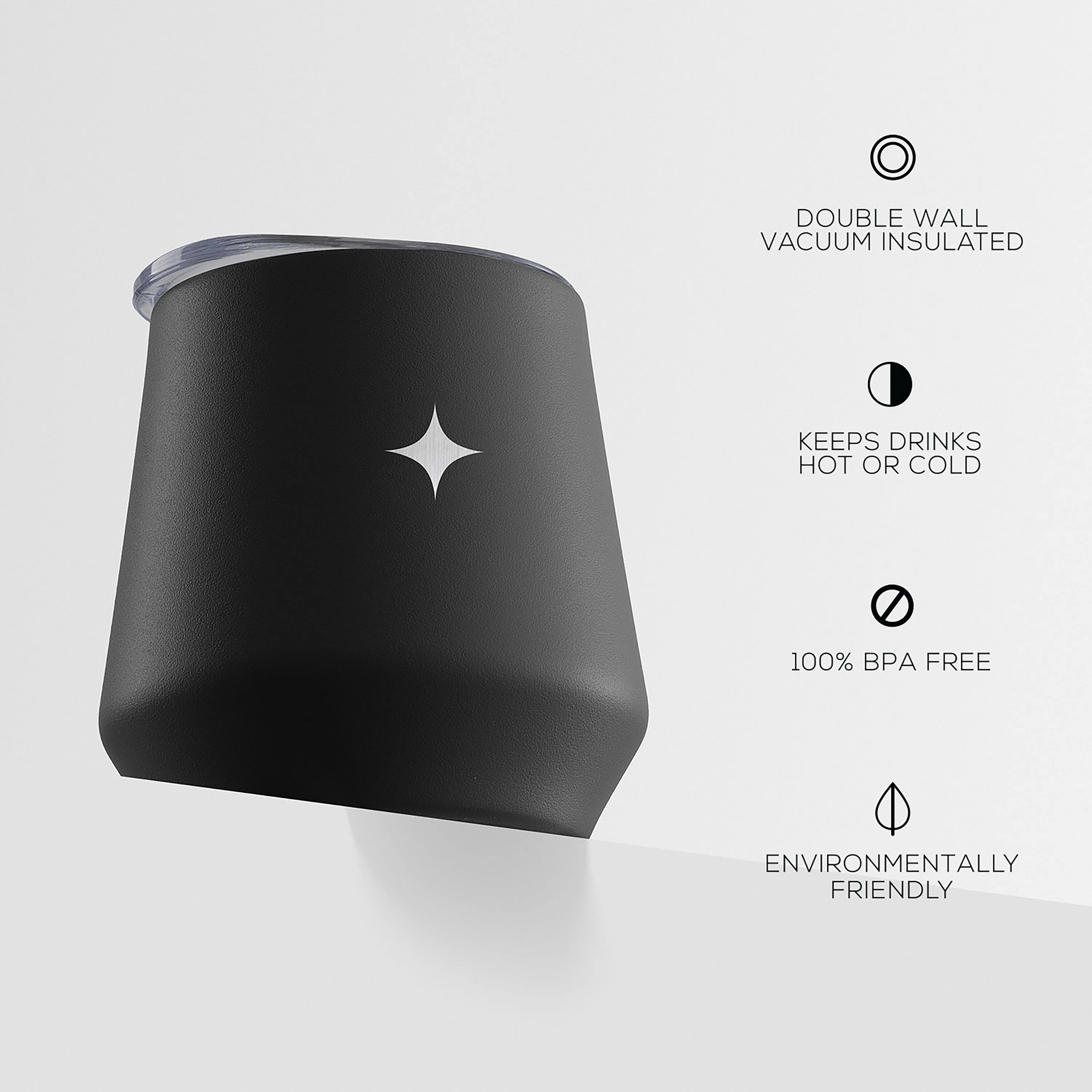 JoyJolt® 12oz. Vacuum Insulated Stemless Wine Tumbler with Lid