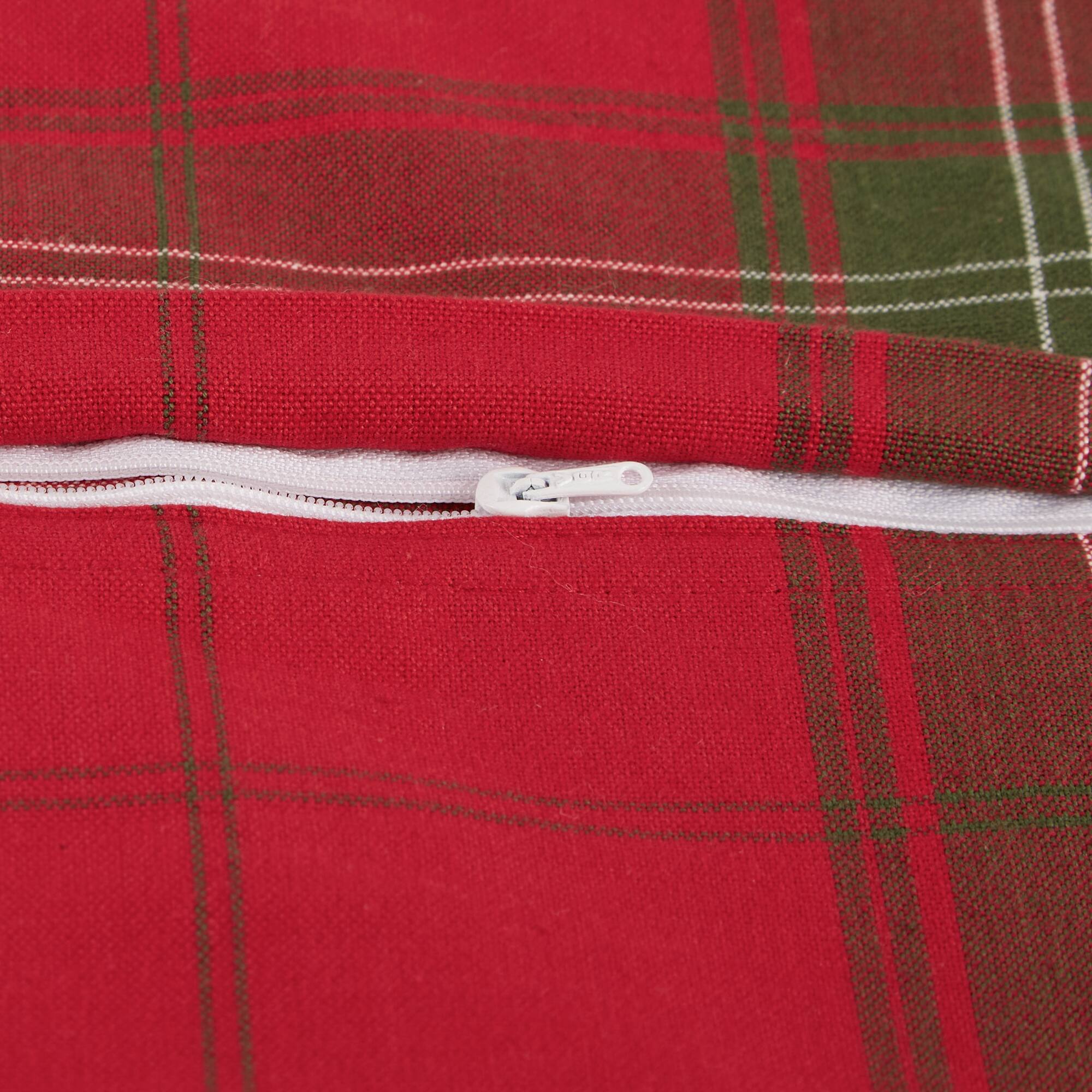 DII® Traditional Christmas Plaid Pillow Cover Set