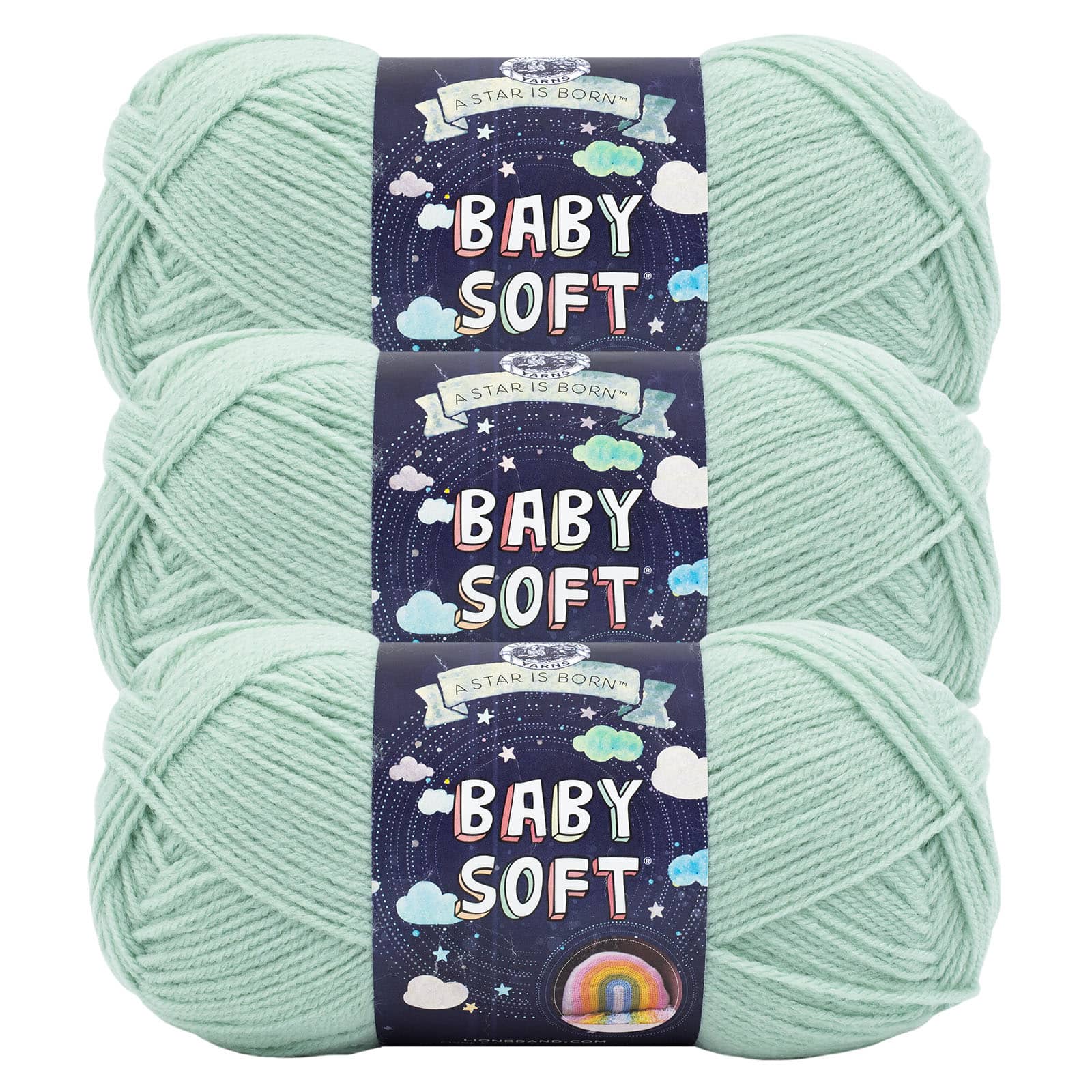 Lion Brand Baby Soft Yarn - Mint 