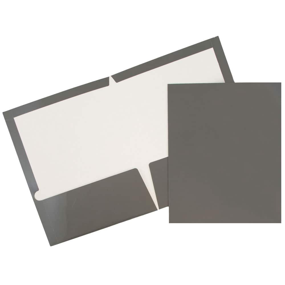 JAM Paper Glossy Laminated Two Pocket Folders, 100ct.
